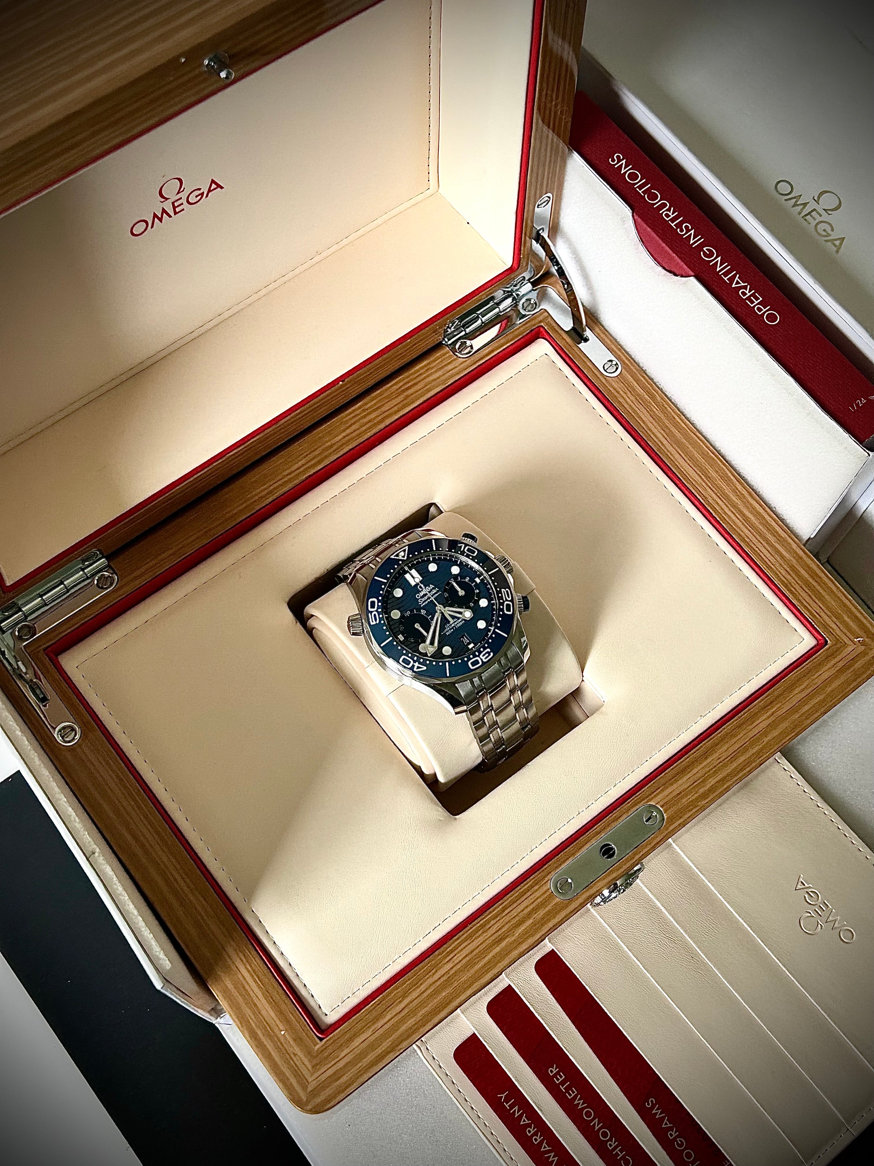 2021 OMEGA SEAMASTER CHRONOGRAPH 300M, 44MM, FULL SET, INC GST