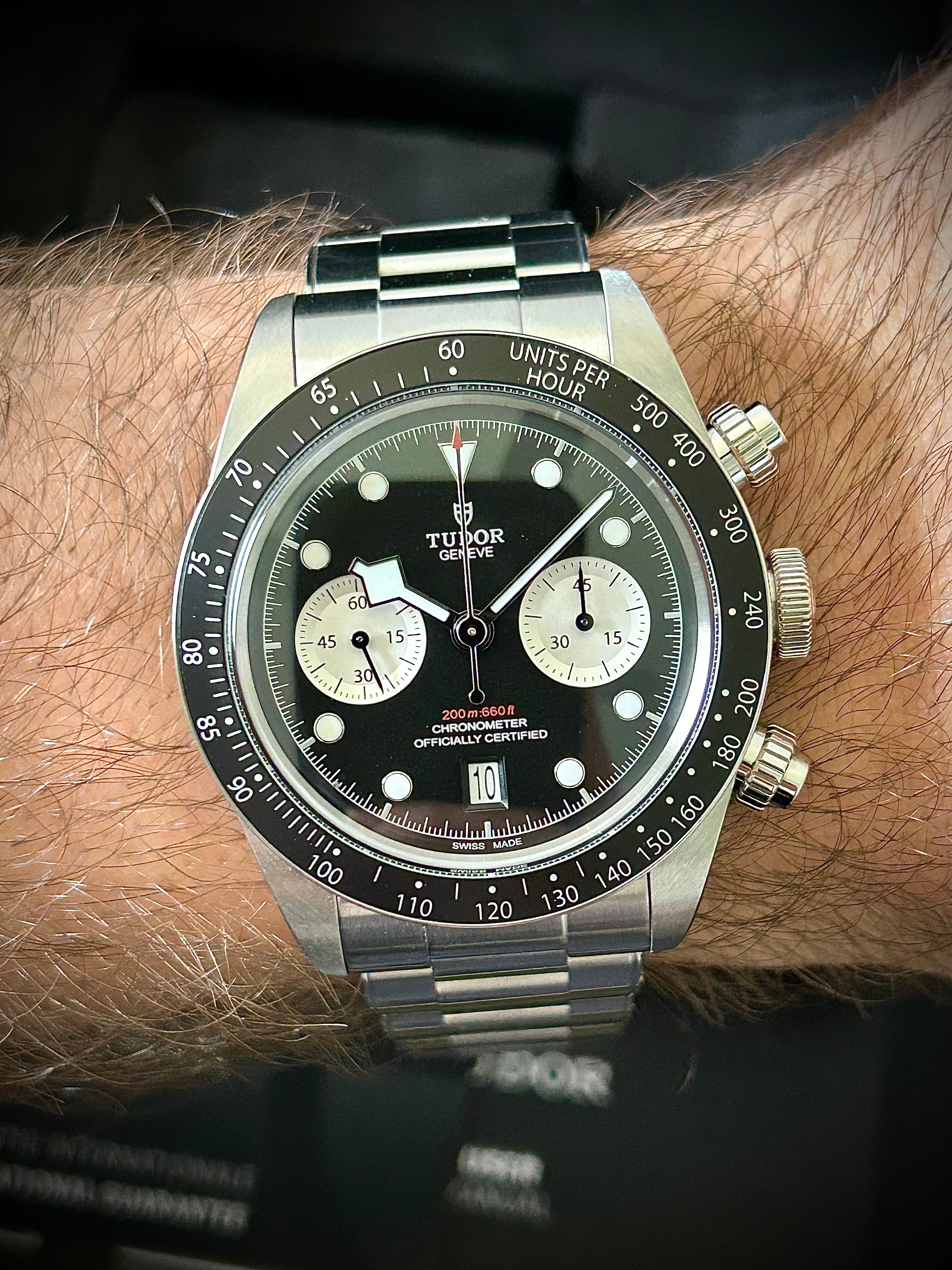 2025 TUDOR BLACK CHRONO REVERSE PANDA, FULL SET, INC GST