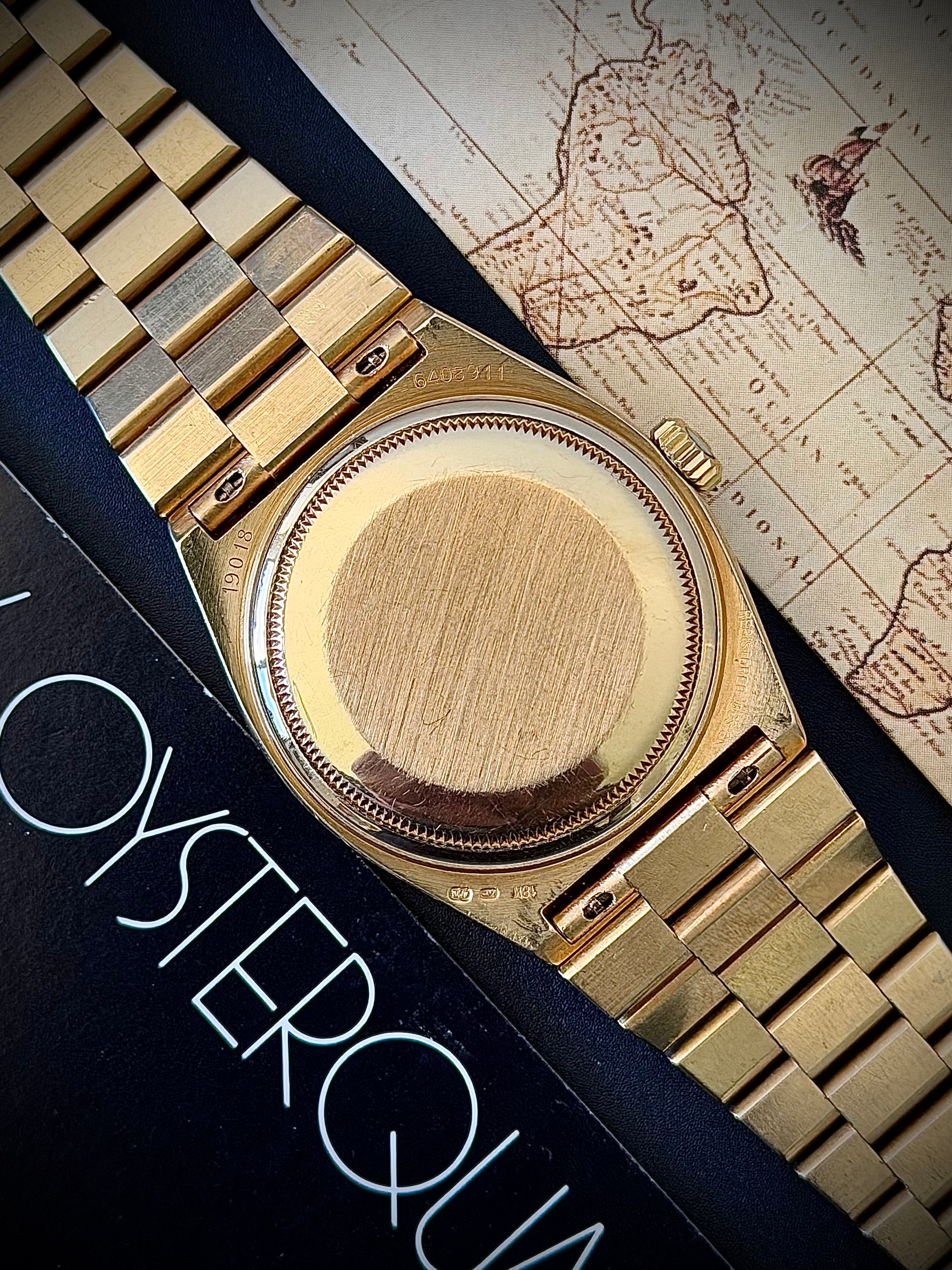 1981 ROLEX DAY-DATE OYSTERQUARTZ, PRESIDENT, 19018, FULL COLLECTORS SET, INC GST