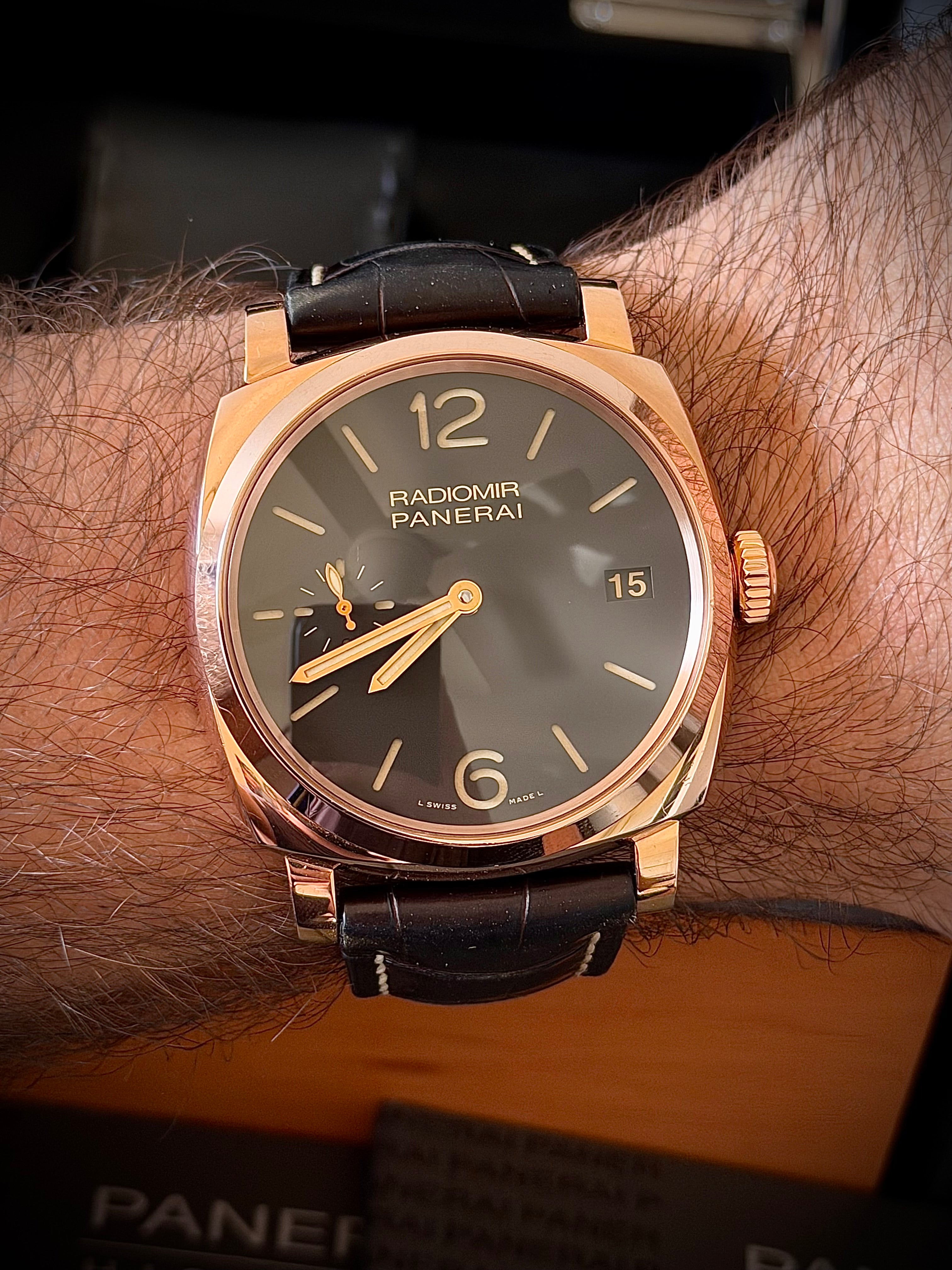 2014 PANERAI RADIOMIR 1940 3 DAYS ROSE GOLD, PAM00515, FULL SET, INC GST