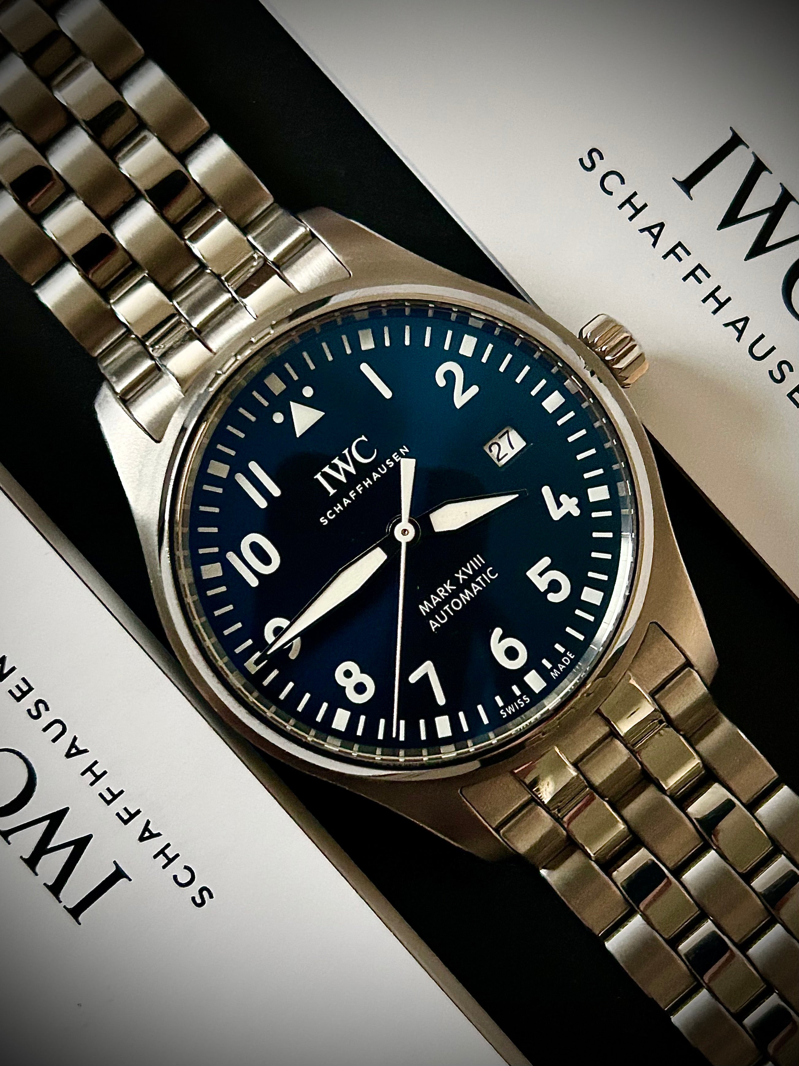 2021 IWC PILOTS WATCH XVIII, “LE PETIT PRINCE” BLUE DIAL, IW327016, FULL SET, INC GST