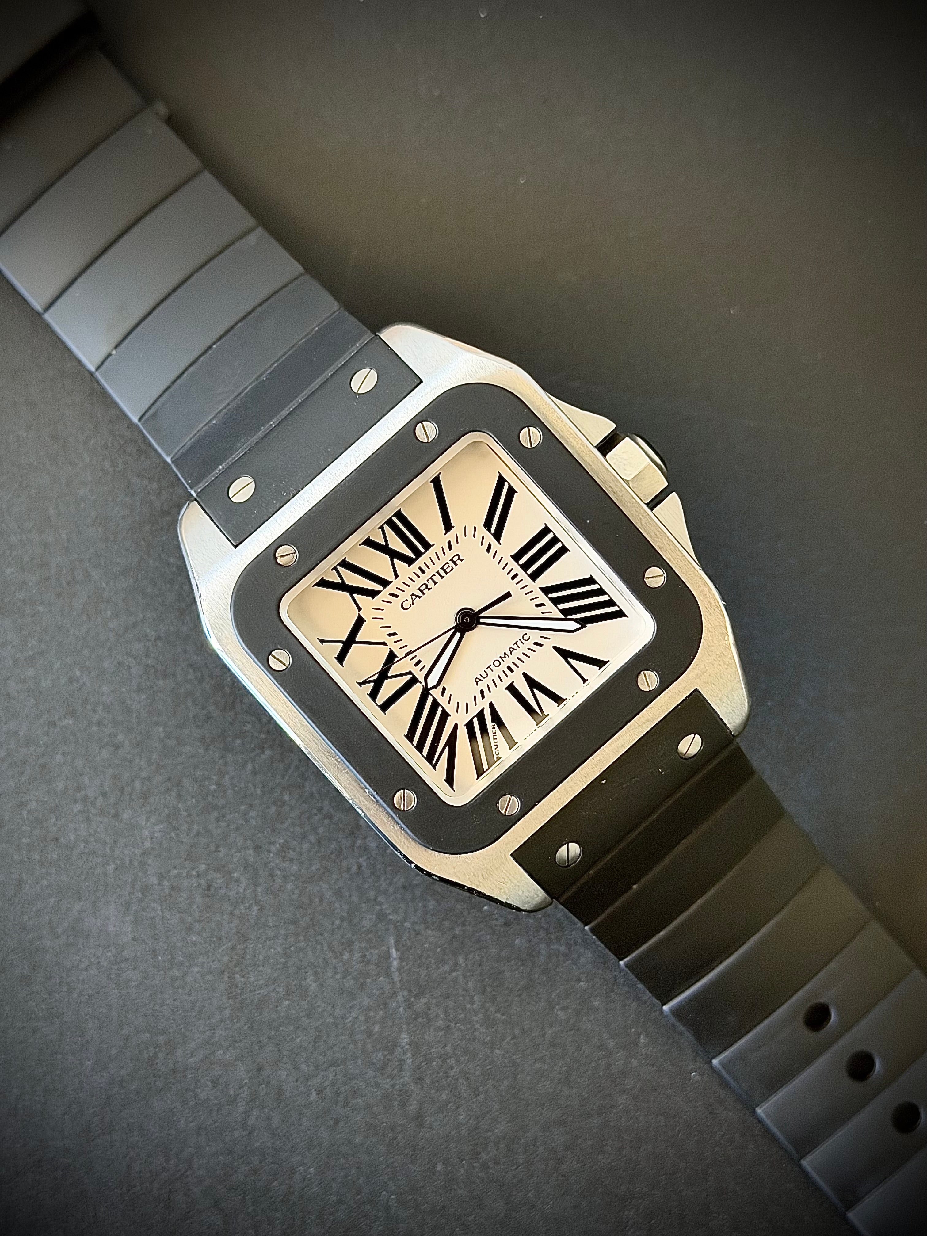 CIRCA 2011 CARTIER SANTOS 100, W20121U2, WATCH ONLY, INC GST