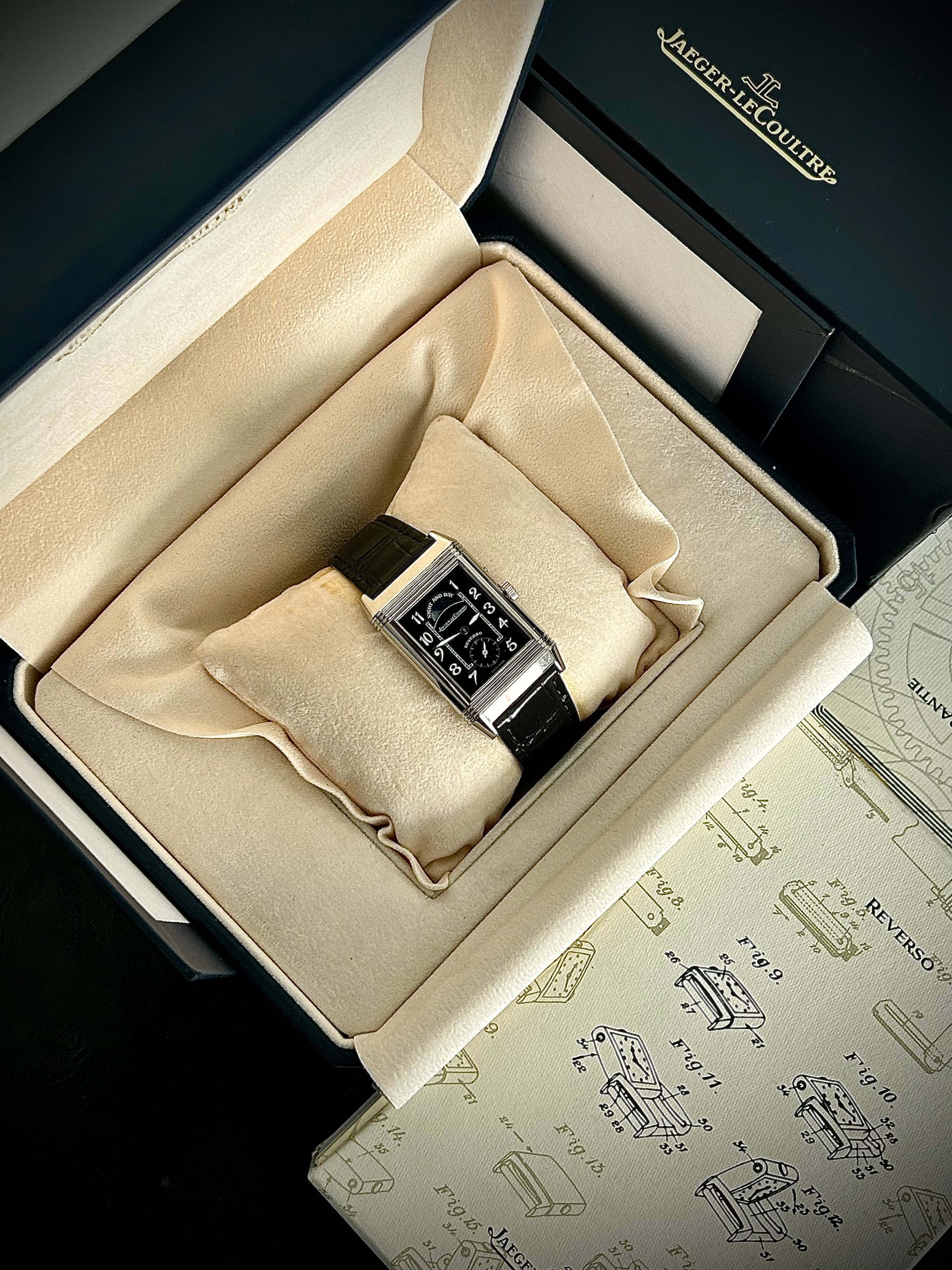 2004 JAEGER-LECOULTRE REVERSO DUO FACE, DAY & NIGHT WHITE GOLD, 270.3.54, FULL SET, SERVICED, INC GST