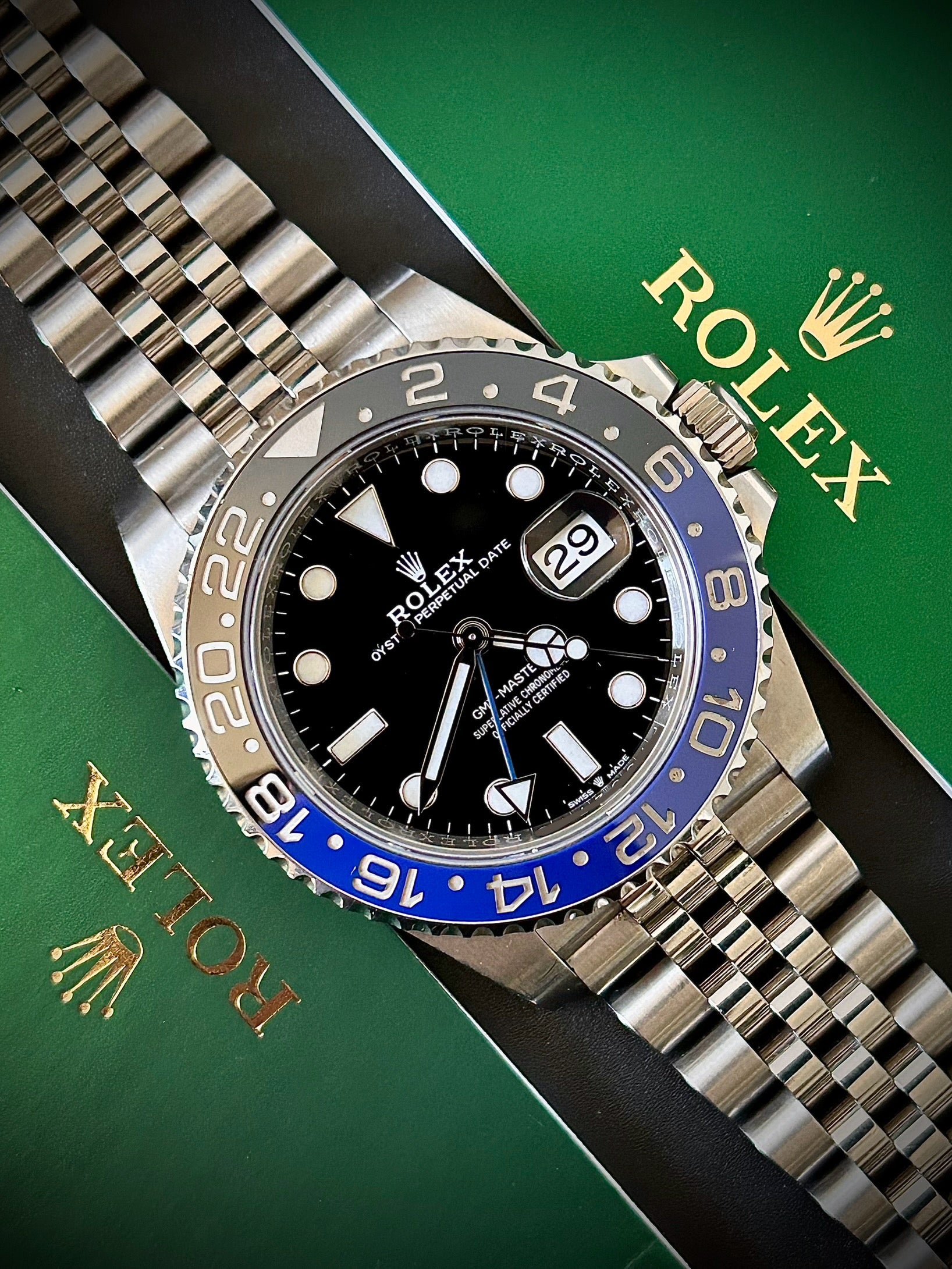 2021 ROLEX GMT MASTER II, BATGIRL, 126710BLNR, FULL SET, INC GST