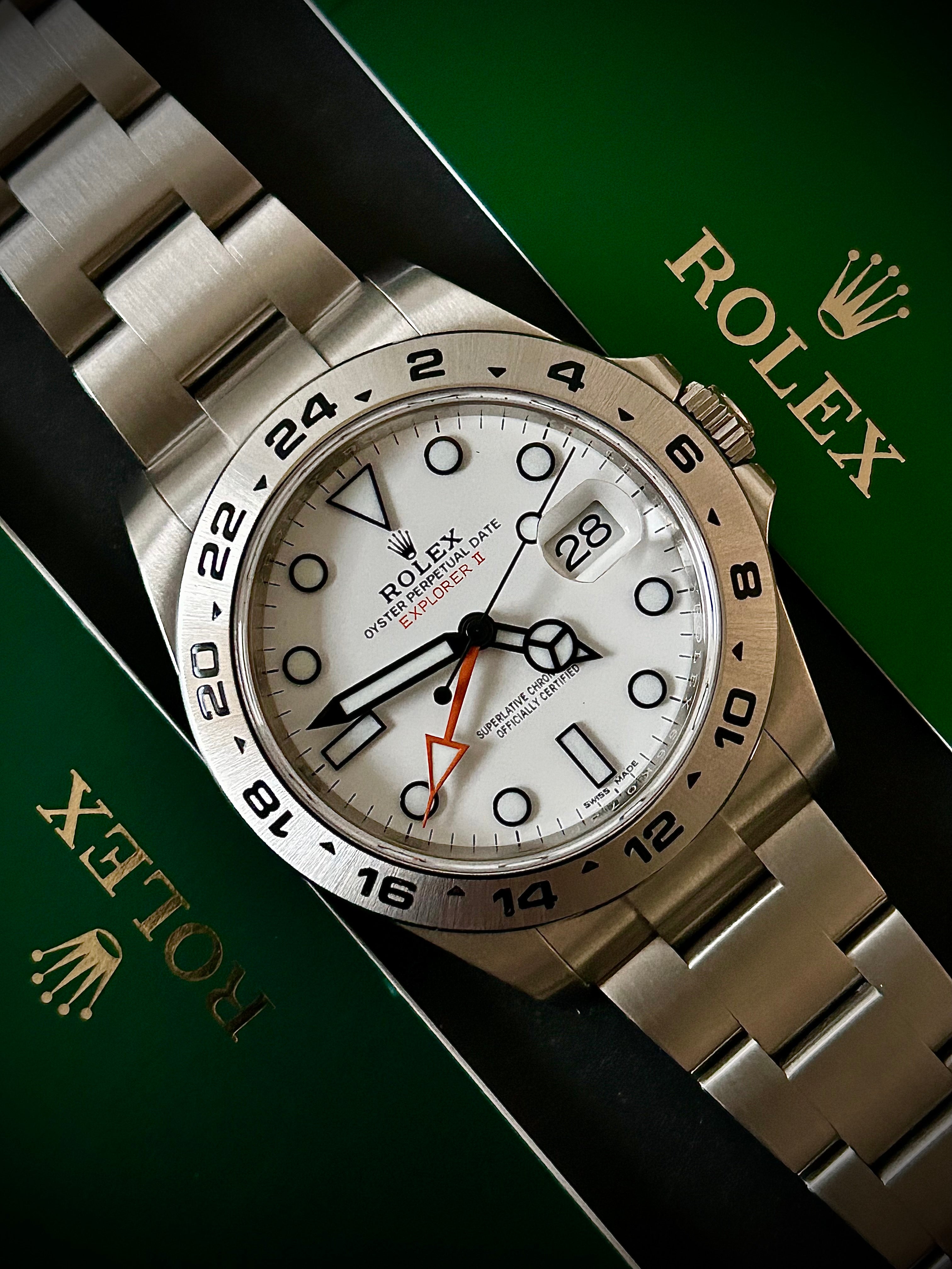 2017 ROLEX EXPLORER II, POLAR, 216570, FULL SET, INC GST