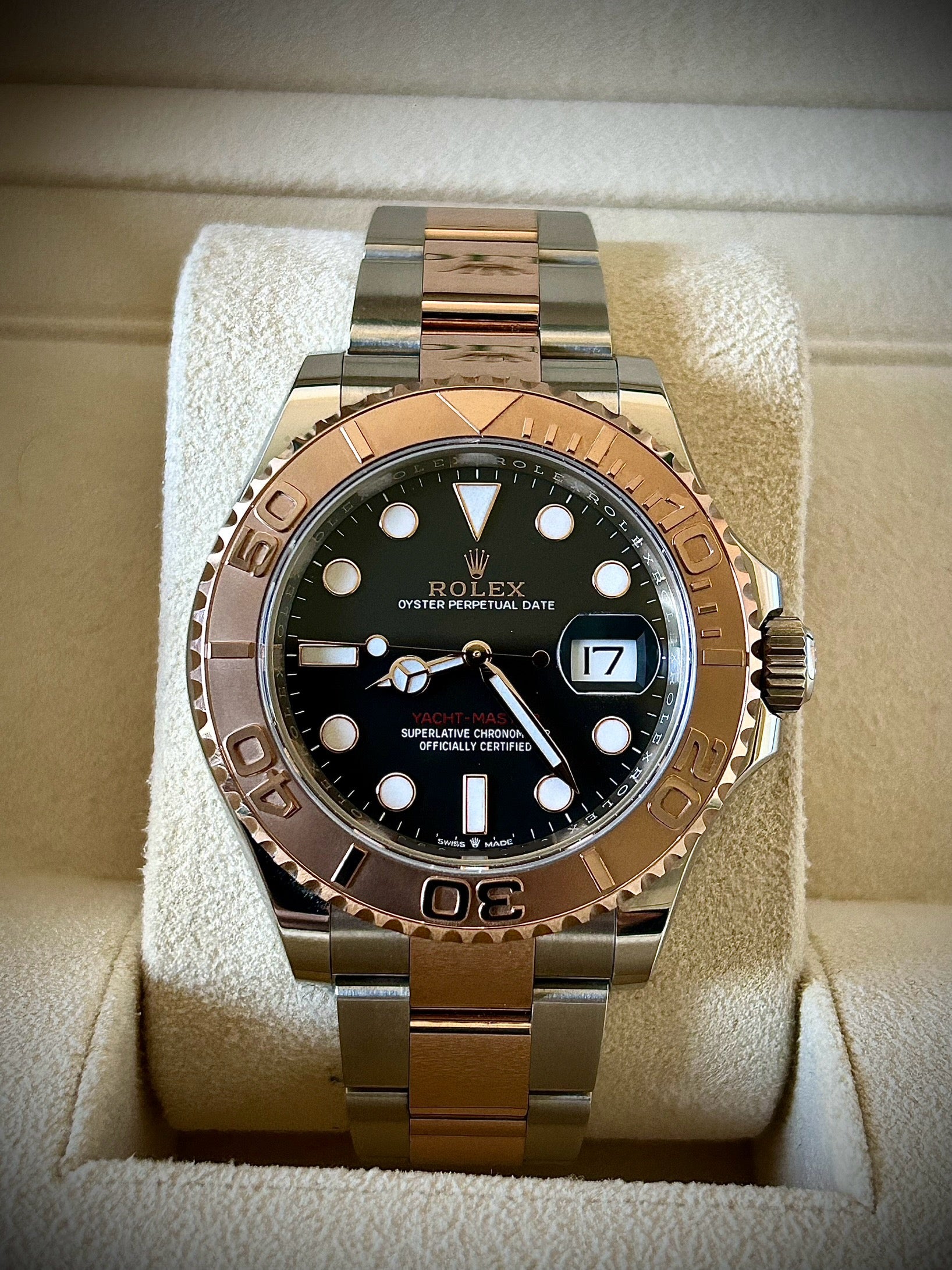 2022 ROLEX YACHT-MASTER 40, ROSE GOLD, 126621, FULL SET
