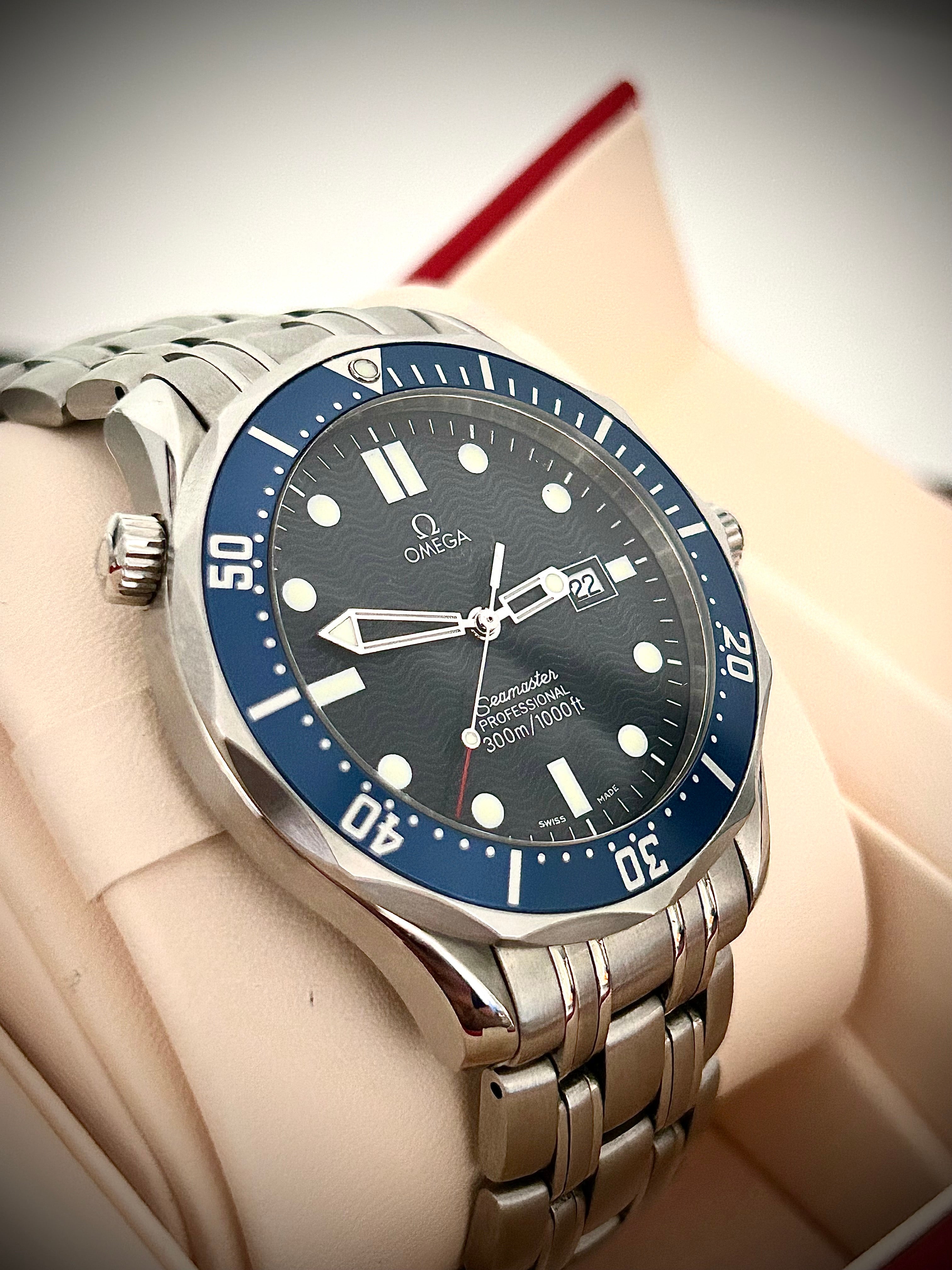 1998 OMEGA SEAMASTER 300, BOND, 196.1523, WATCH AND BOX, INC GST