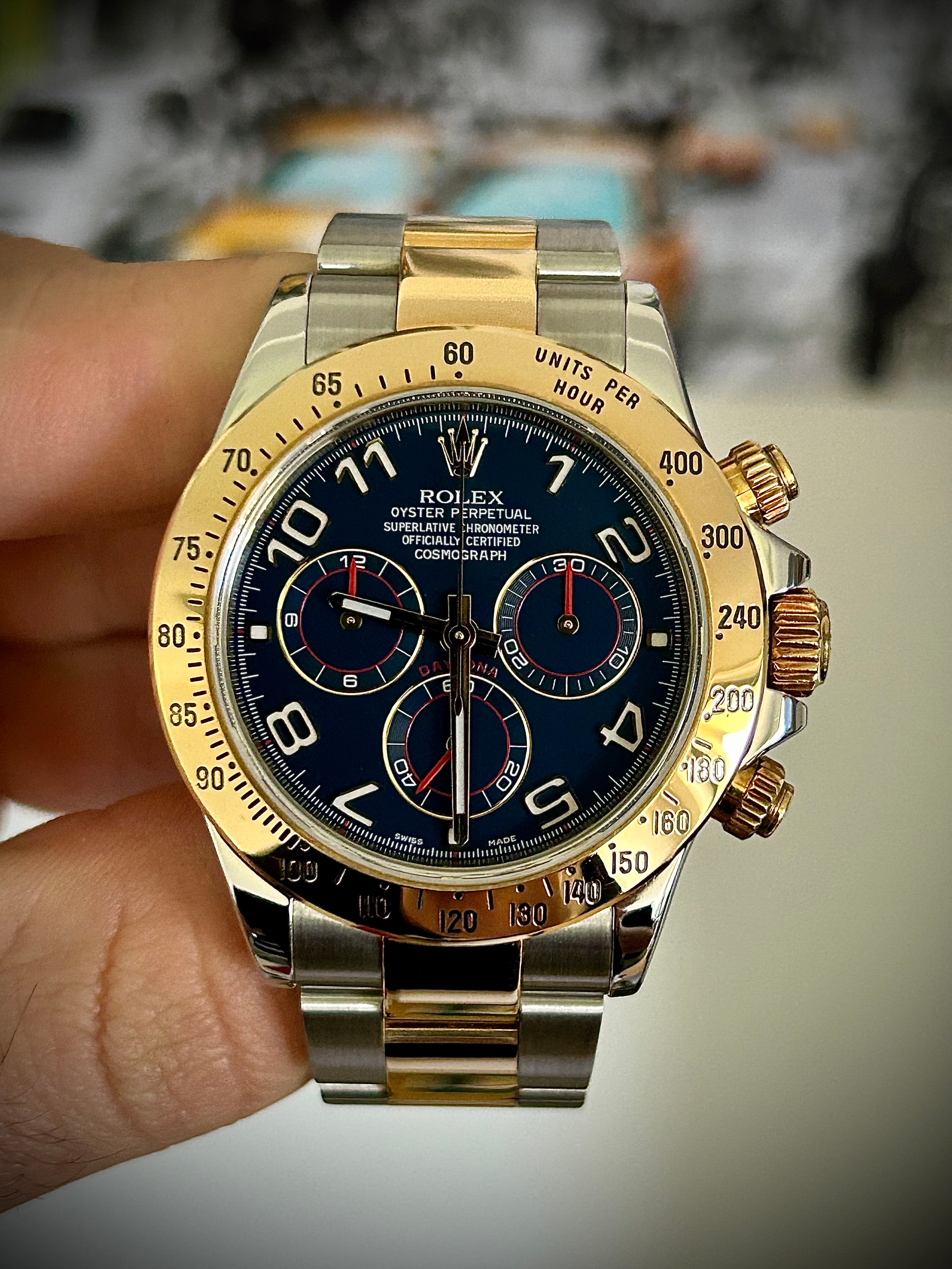 2017 ROLEX COSMOGRAPH DAYTONA, BLUE MASERATI DIAL 116523, FULL SET, INC GST