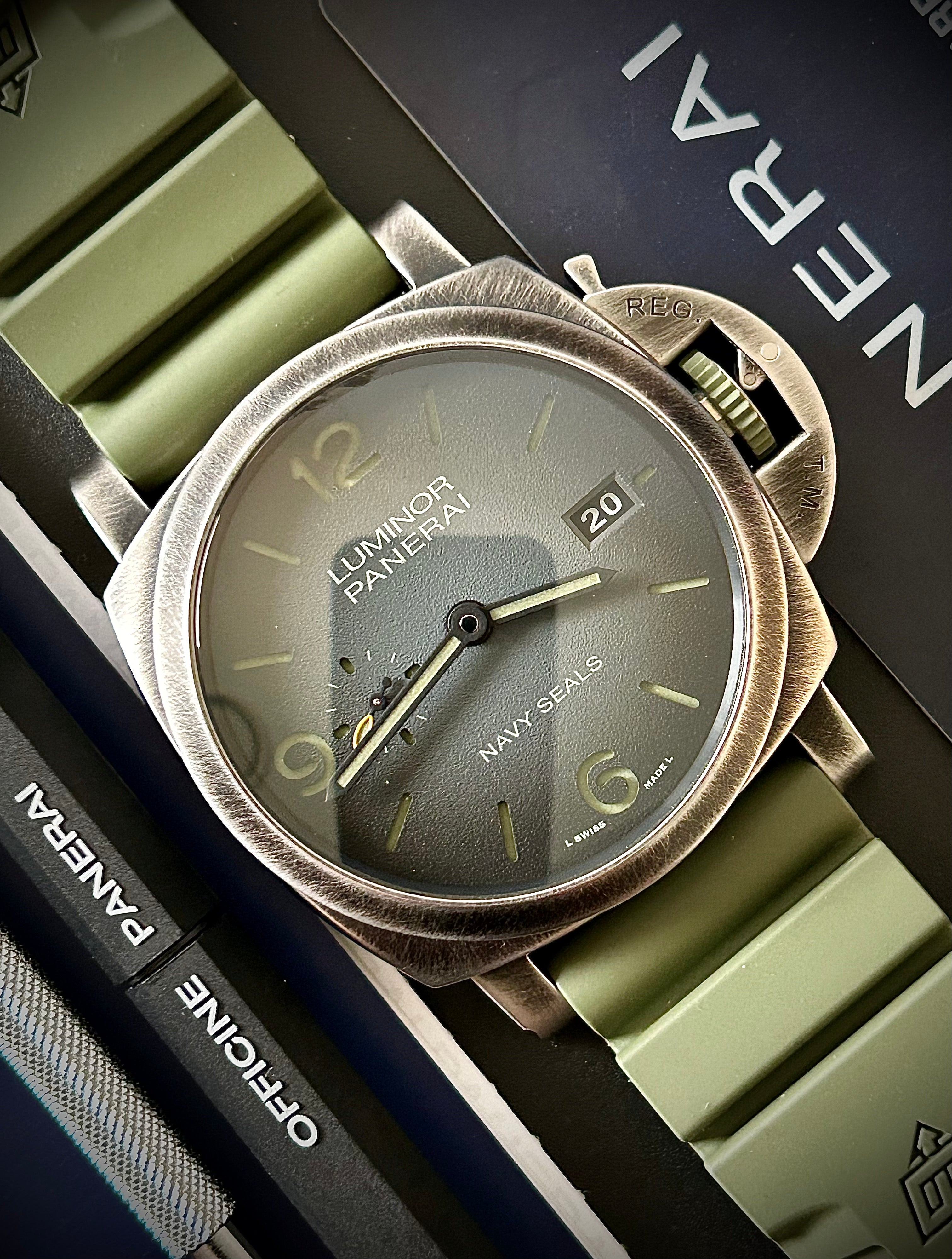 2023 PANERAI LUMINOR MARINA, PAM01412, US NAVY SEALS, FULL SET, INC GST