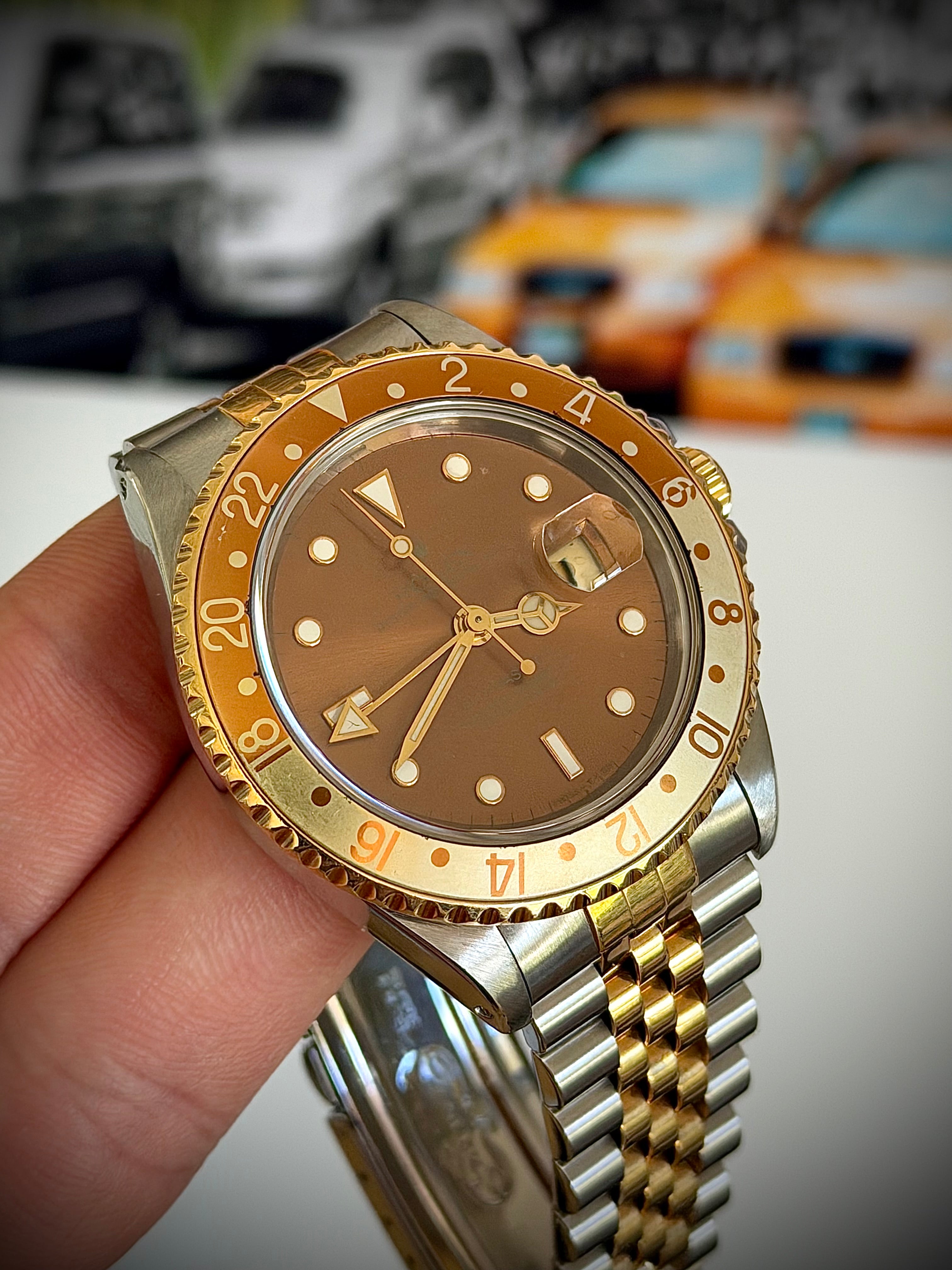 1989 ROLEX GMT-MASTER II, ROOT BEER, 16713, WATCH ONLY, INC GST