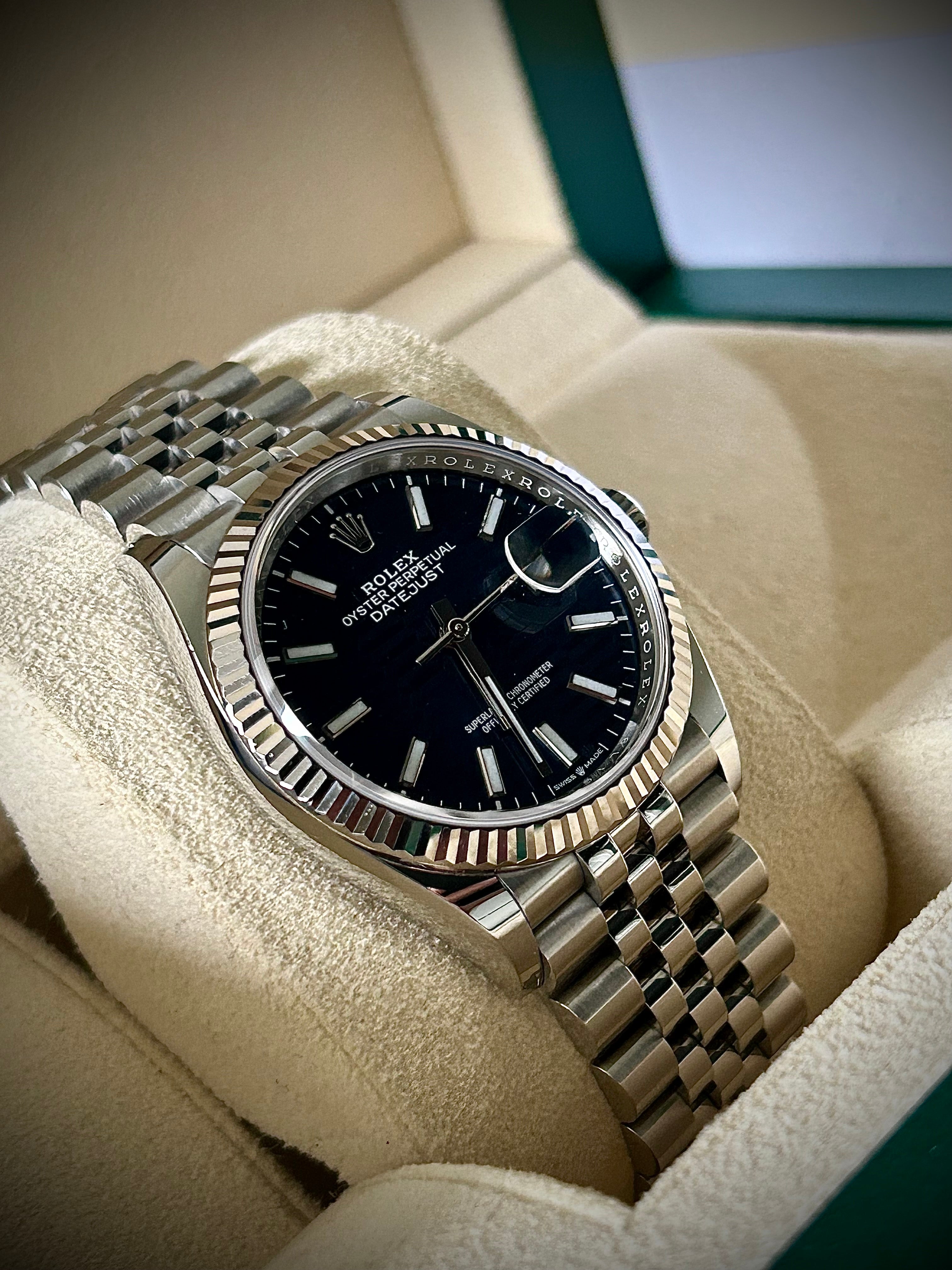 2022 ROLEX DATEJUST 36, 126234, BLUE MOTIF DIAL, FULL SET, INC GST