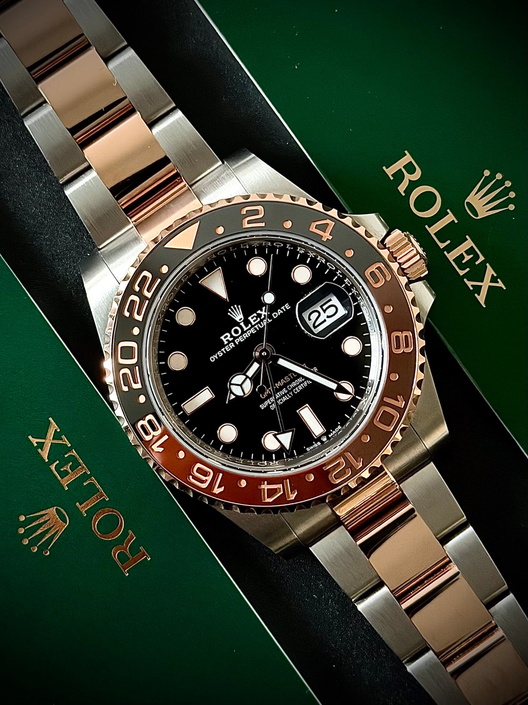2022 ROLEX GMT MASTER II, ROOTBEER, 126711CHNR, FULL SET, INC GST