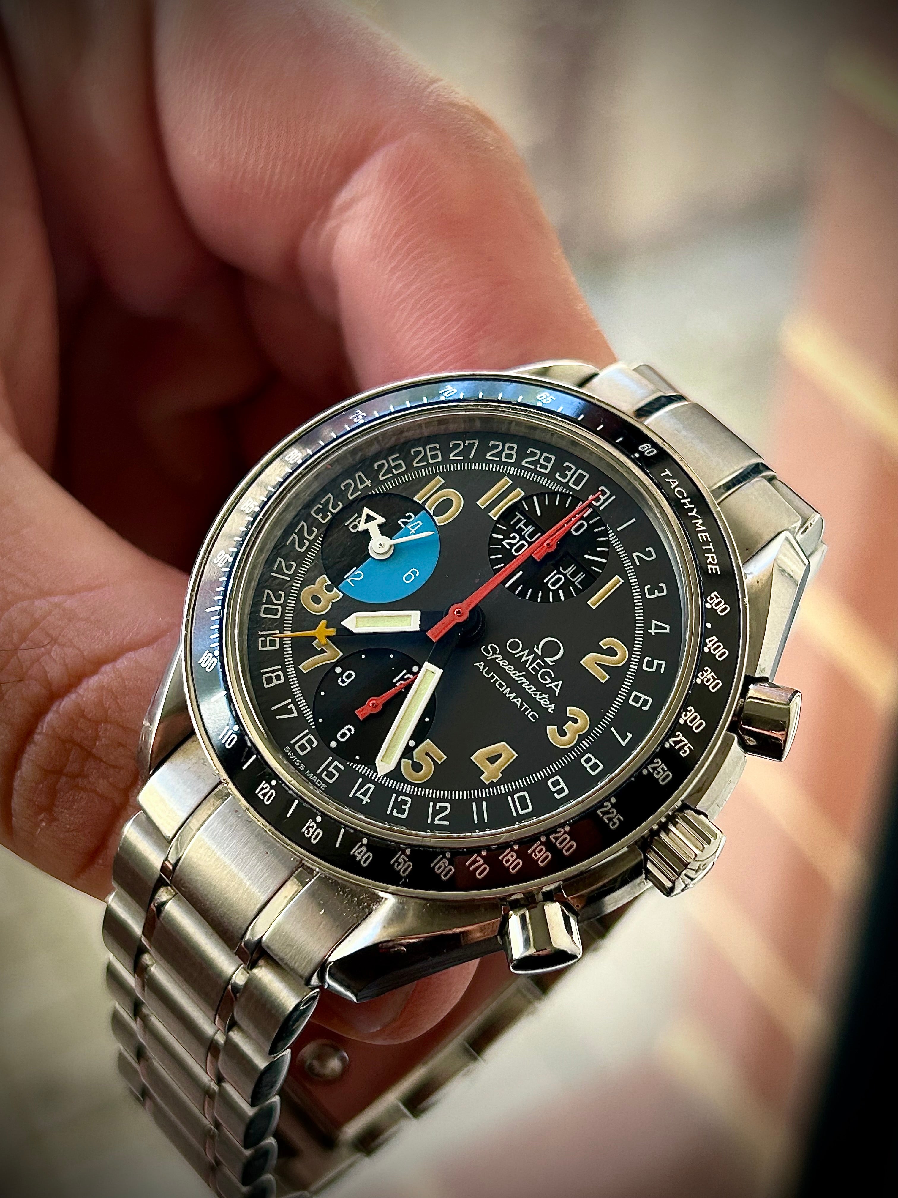 1995 OMEGA SPEEDMASTER TRIPLE DATE MK40 3520.53.00, INC GST