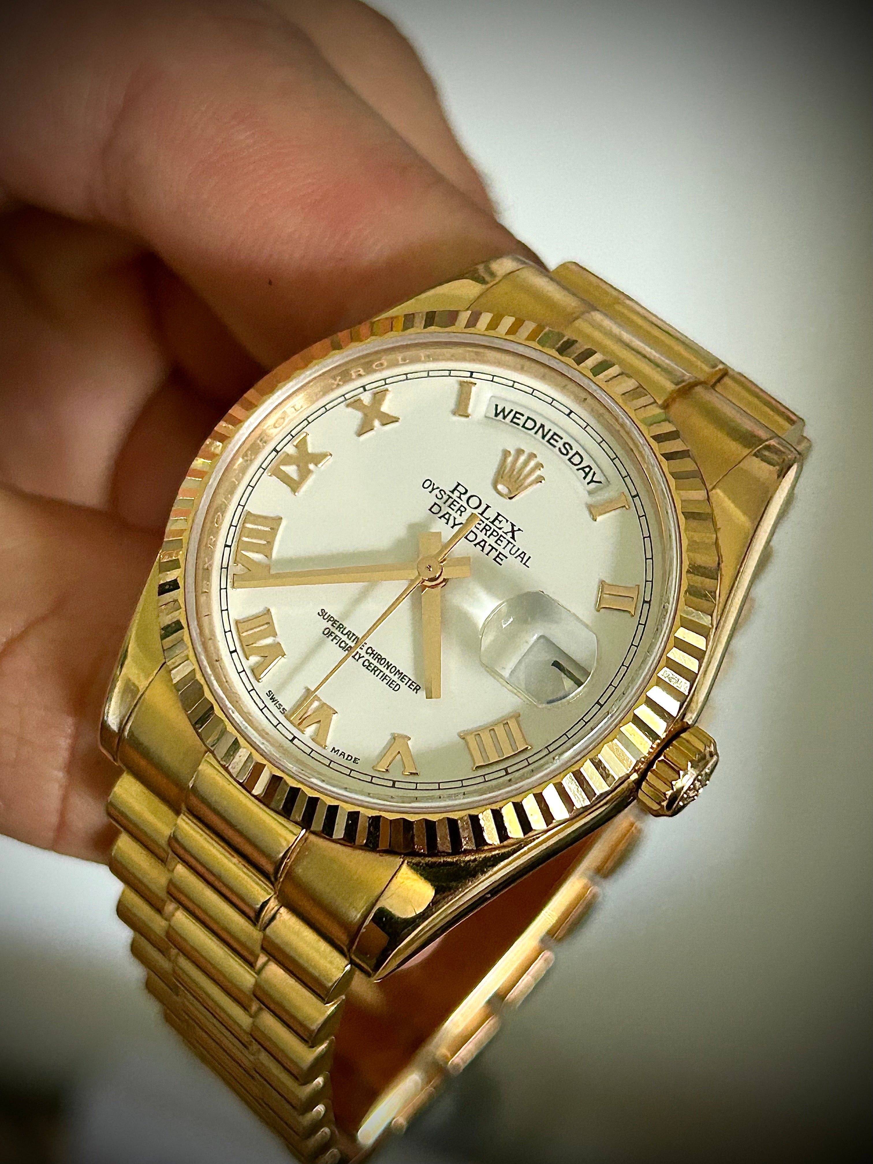 2008 ROLEX DAY-DATE 36, 118235, ROSE GOLD, WATCH ONLY, INC GST