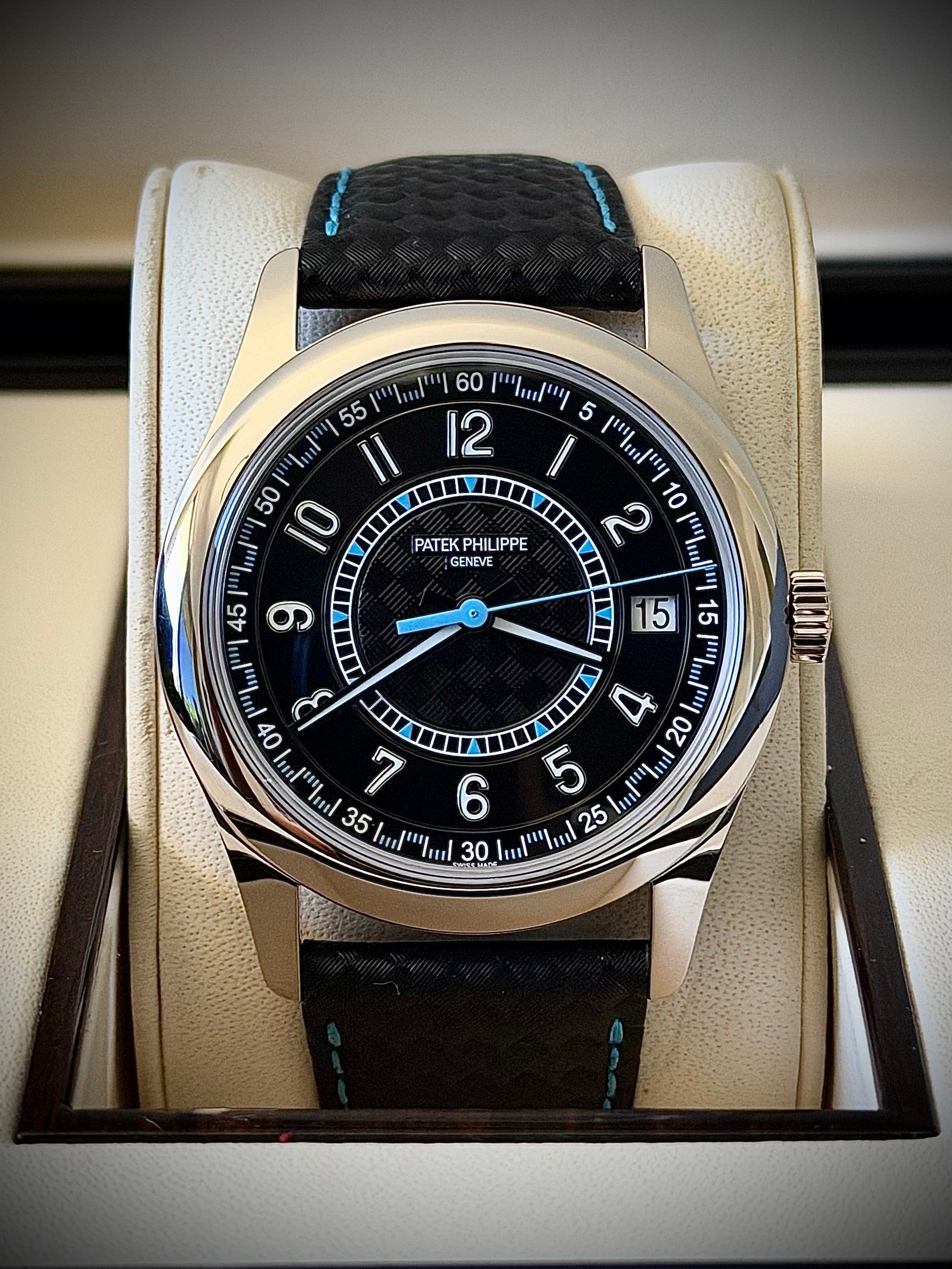 2023 PATEK PHILIPPE CALATRAVA 6007G-011, BLACK & BLUE, FULL SET, INC GST