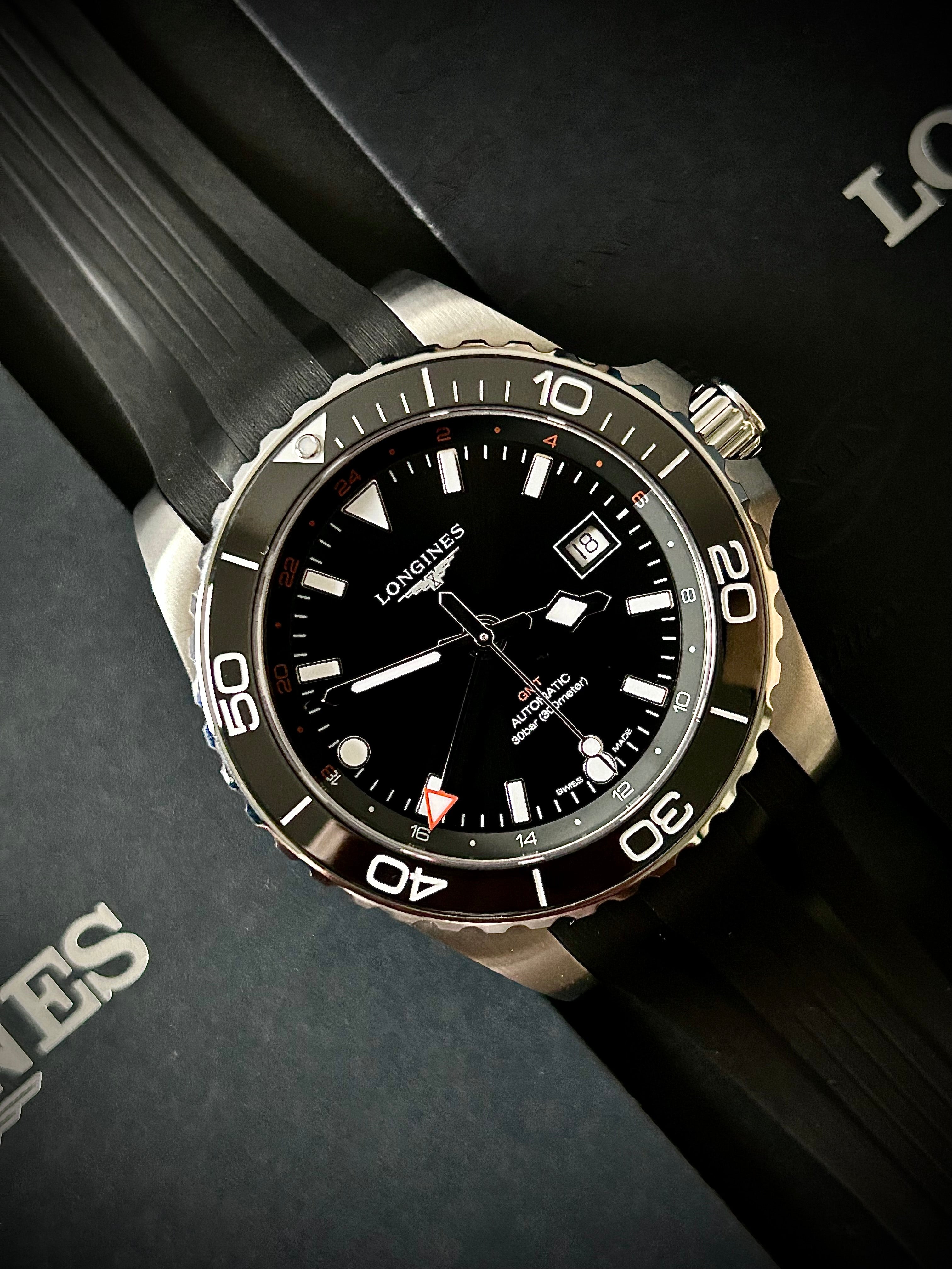 2025 LONGINES HYDROCONQUEST GMT, 43MM, FULL SET, INC GST