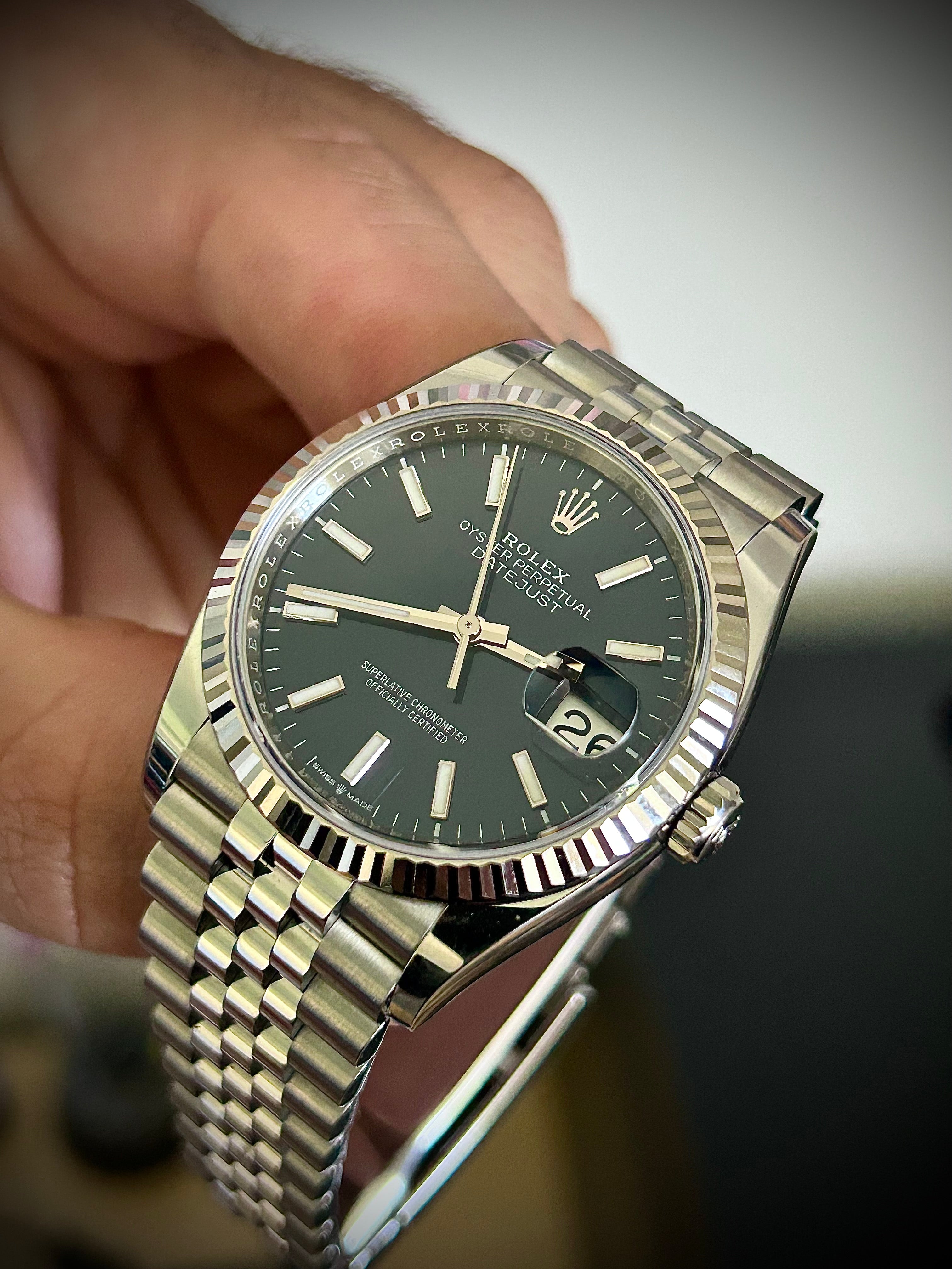 2023 ROLEX DATEJUST 36, 126234, BLUE DIAL, FULL SET, INC GST