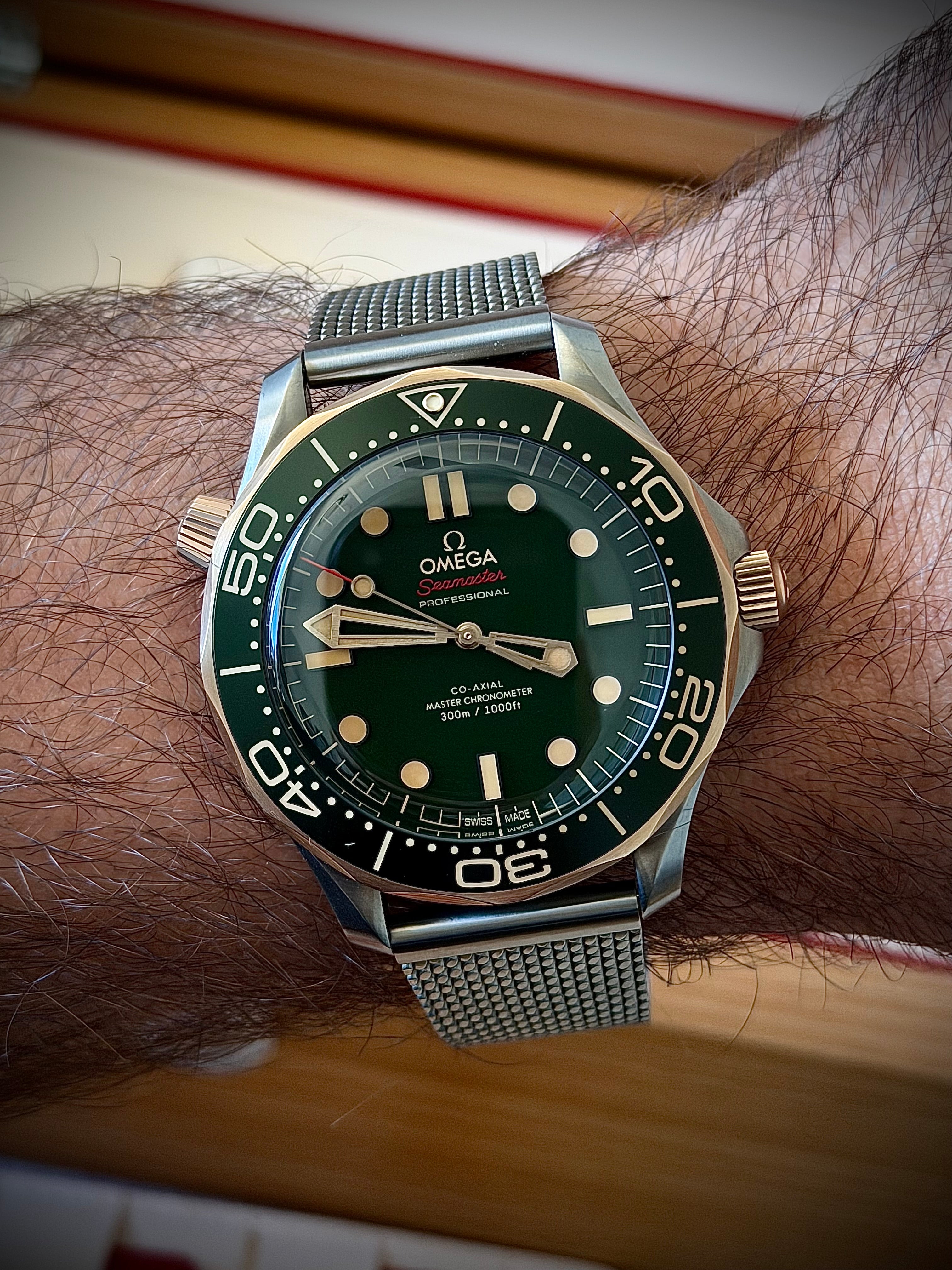 2025 OMEGA SEAMASTER 300, 42MM BRONZE GOLD ON TITANIUM, FULL SET, INC GST