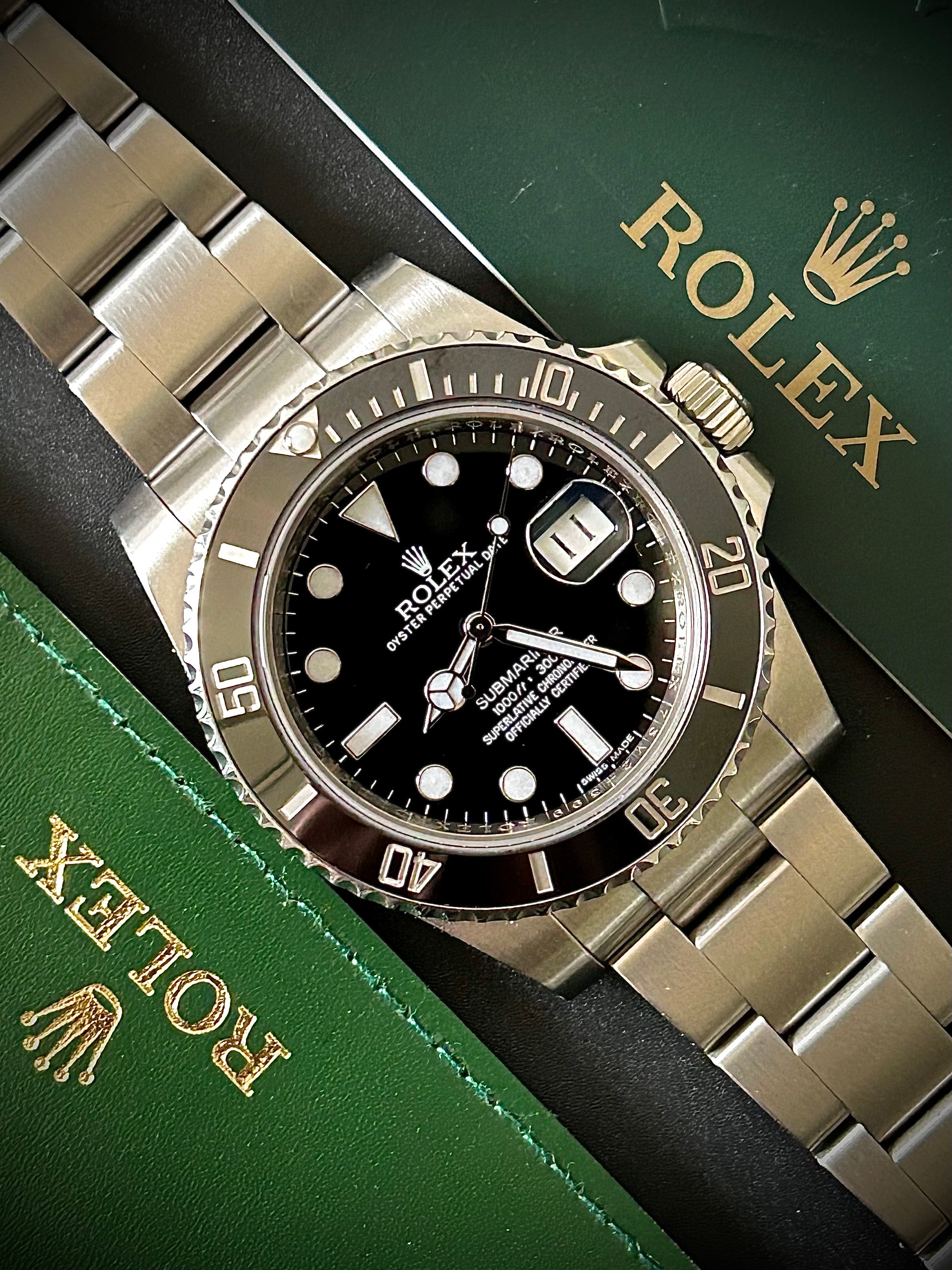 2012 ROLEX SUBMARINER DATE 116610LN, FULLY SERVICED, BOX AND PAPERS, INC GST