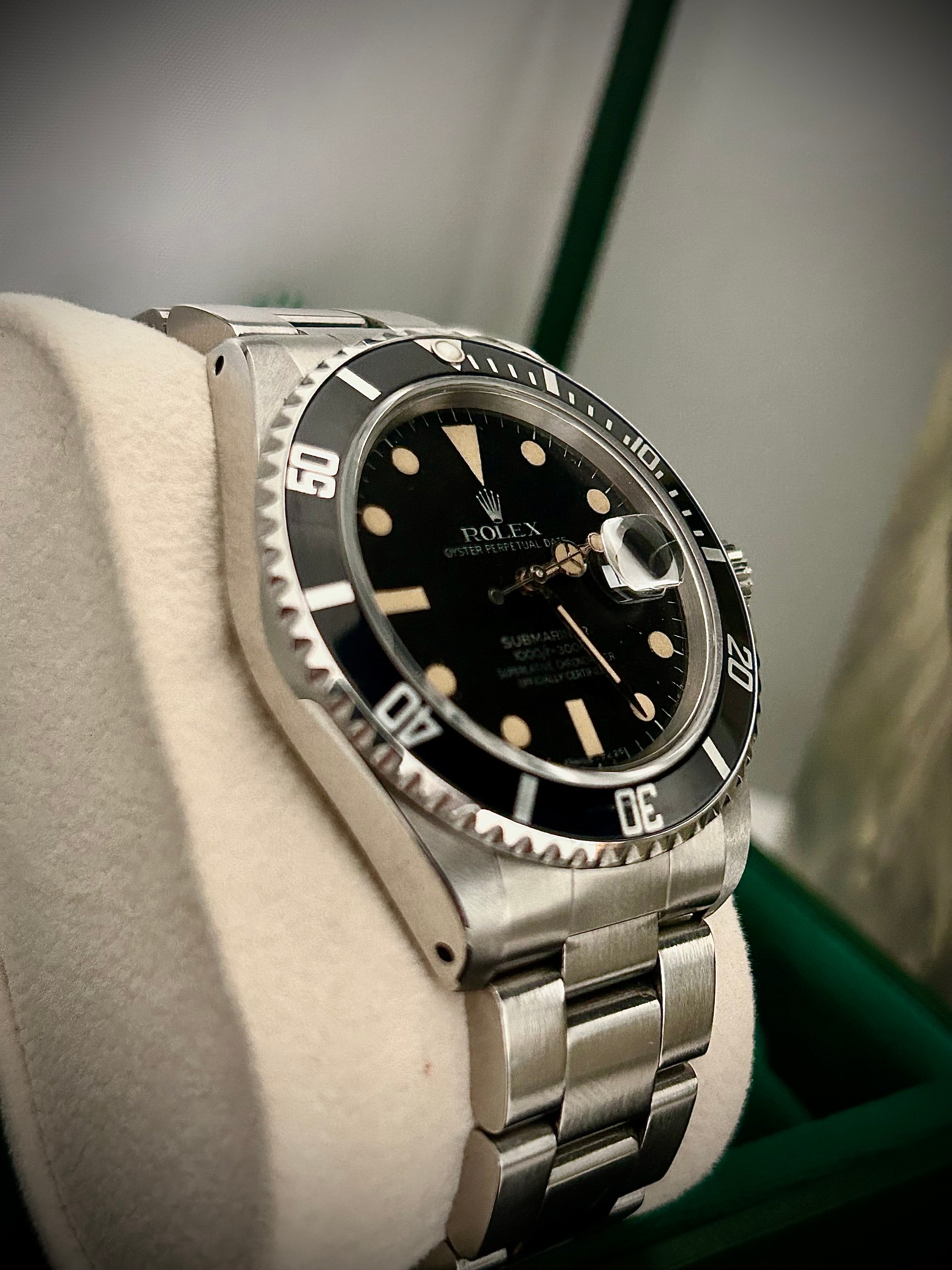 1980s ROLEX SUBMARINER DATE PUMPKIN PATINA MATTE DIAL, 16800, INC GST