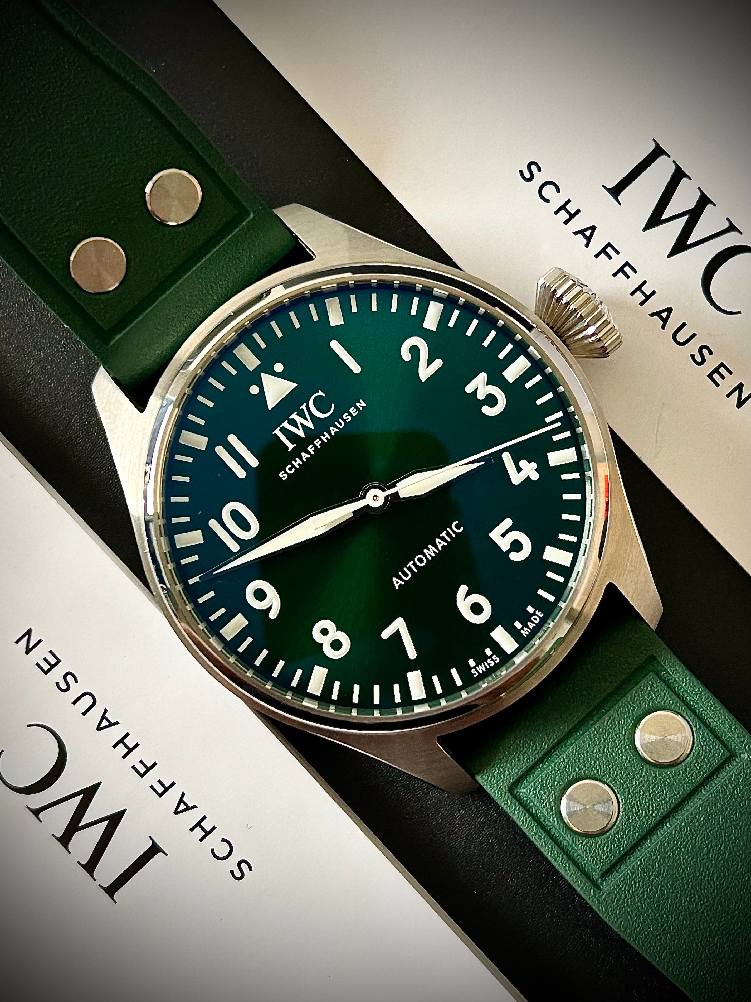 2022 IWC BIG PILOTS WATCH 43, GREEN DIAL, IW329306, FULL SET, INC GST