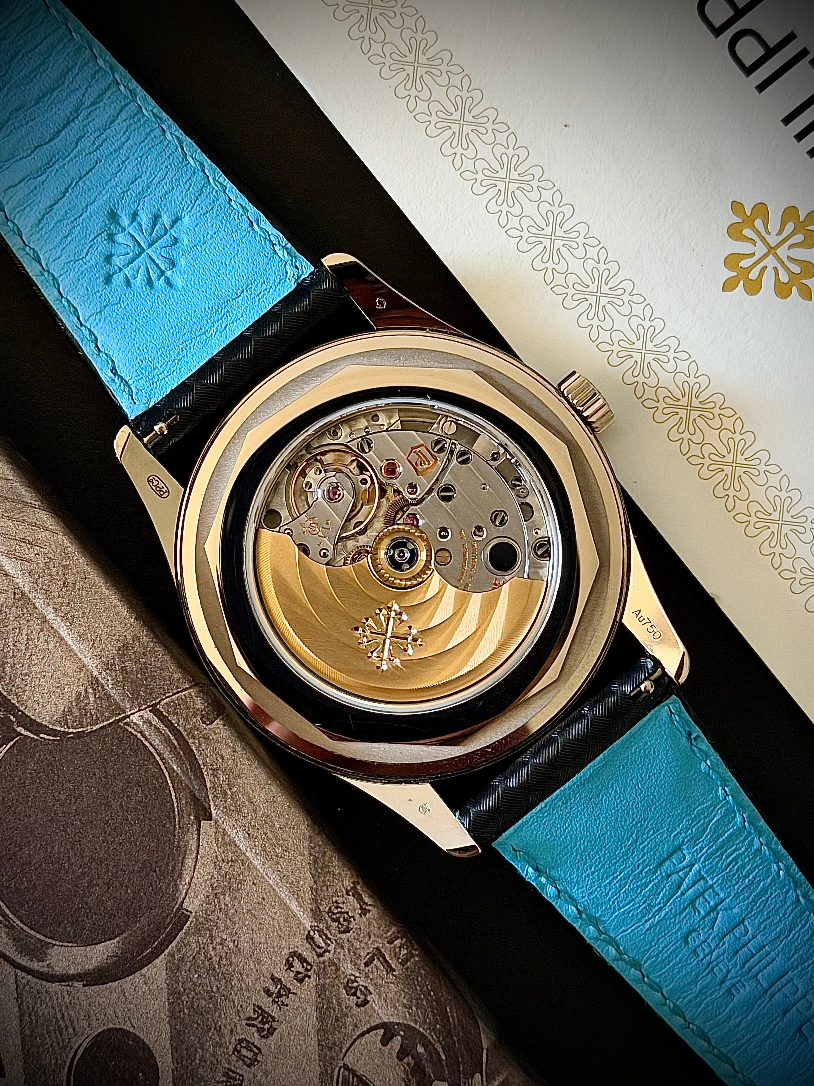 2024 PATEK PHILIPPE CALATRAVA, 6007G-011, BLACK & BLUE, FULL SET, INC GST