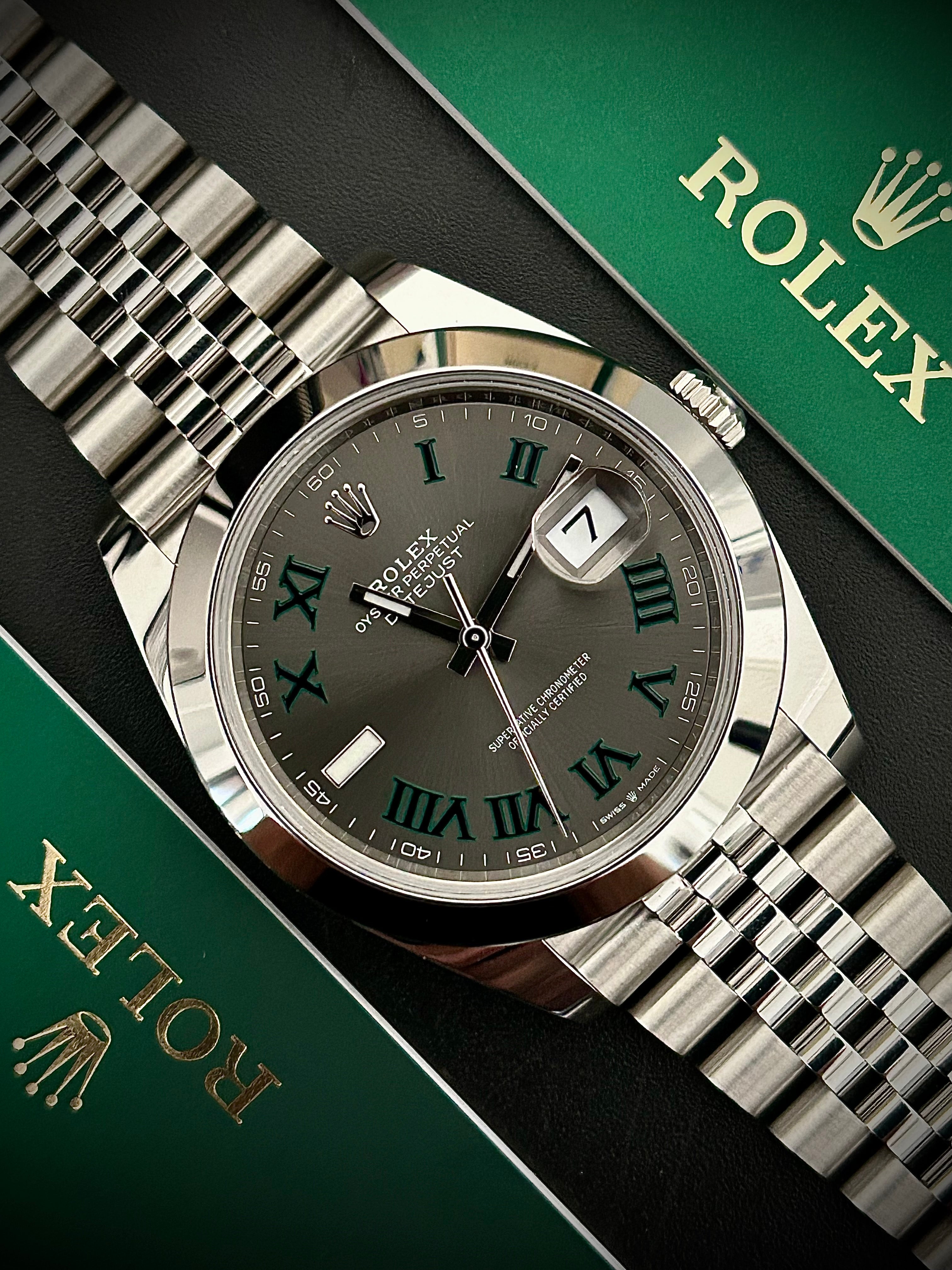 2021 ROLEX DATEJUST 41, WIMBLEDON DIAL, 126300, FULL SET, INC GST