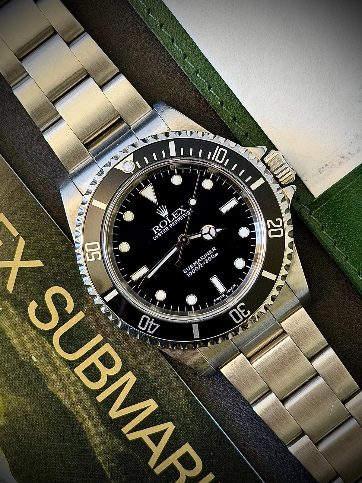 2004 ROLEX SUBMARINER, 14060M, TWO-LINER, FULL SET, EXCELLENT CONDITION, INC GST