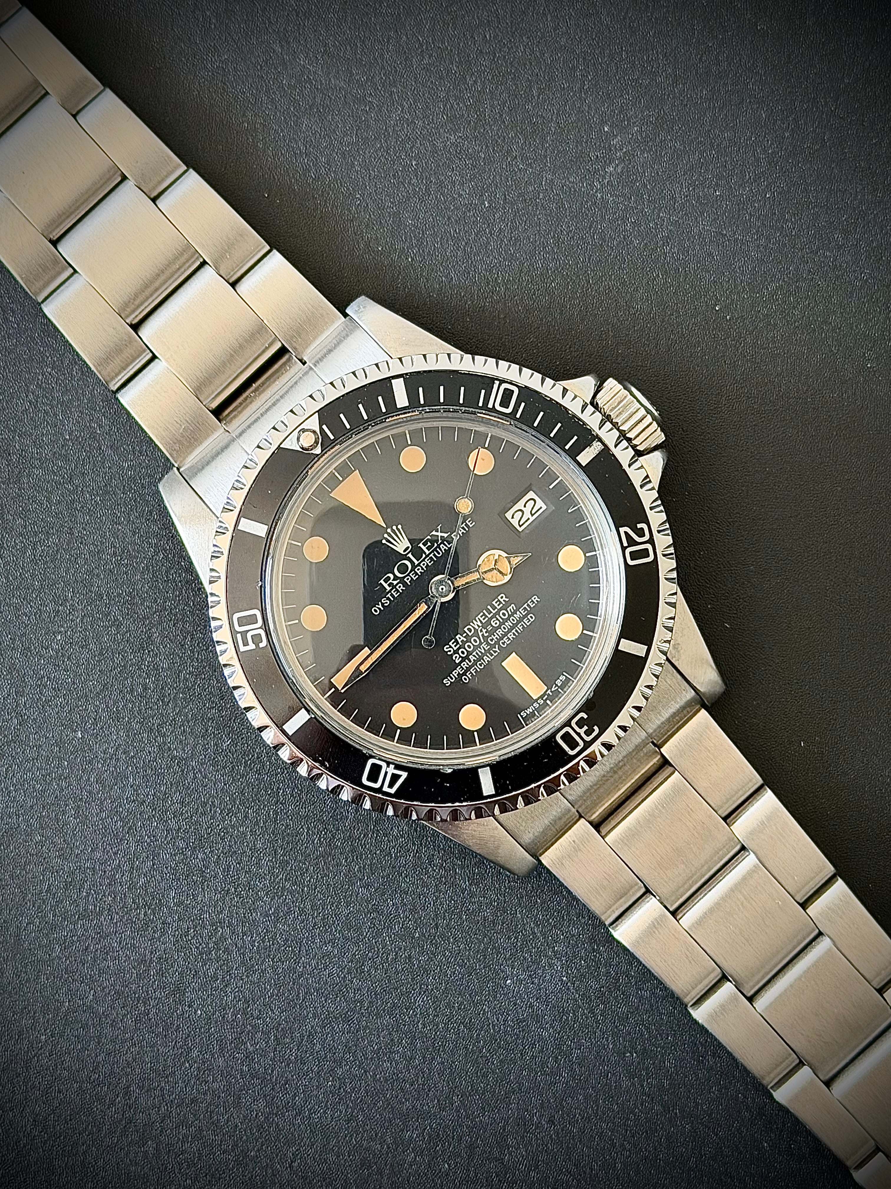 1980 ROLEX SEA-DWELLER 1665 “GREAT WHITE”, PUMPKIN PATINA, WATCH ONLY, INC GST