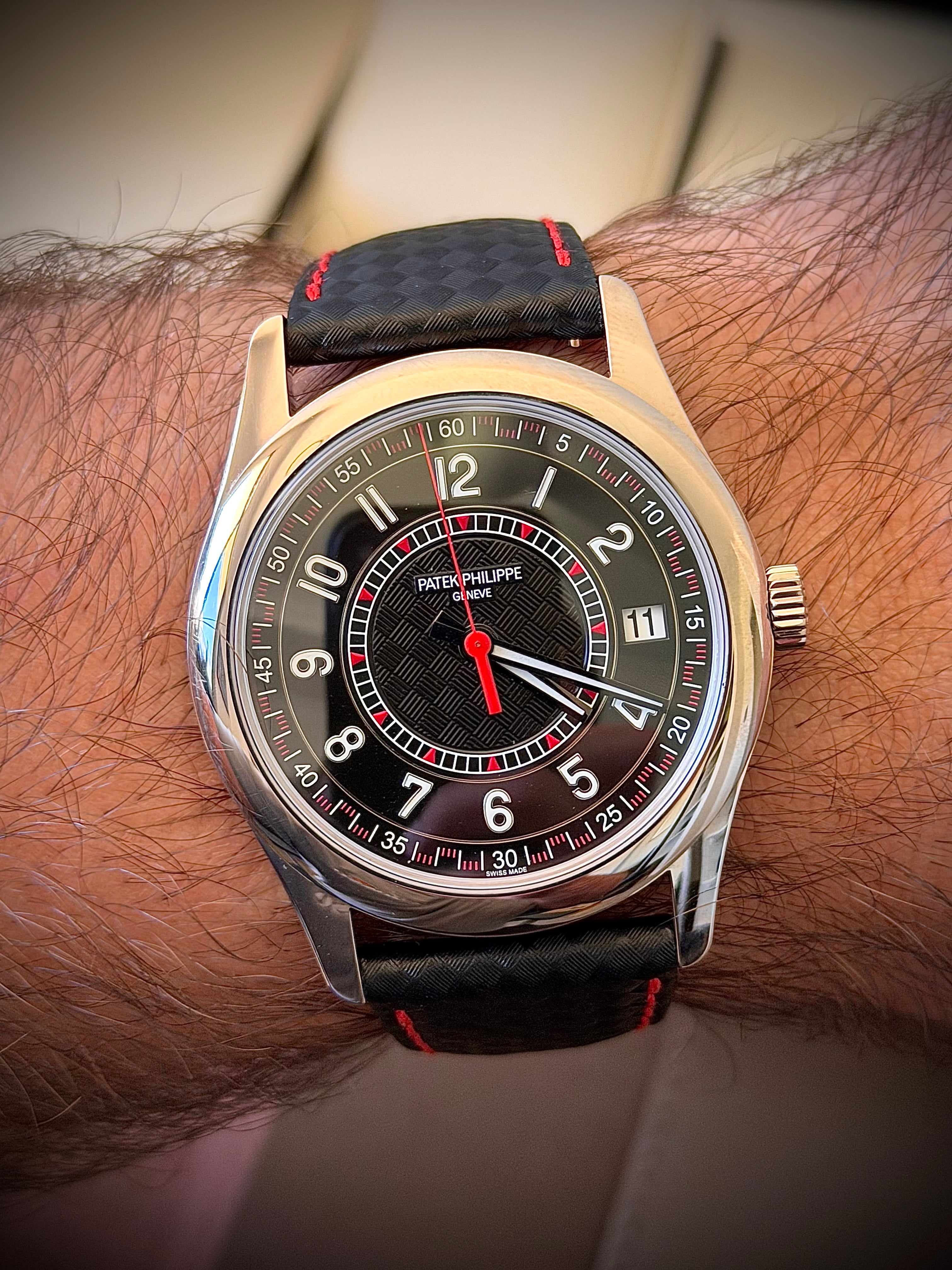 2025 PATEK PHILIPPE CALATRAVA 6007G, BLACK & RED, FULL SET, INC GST