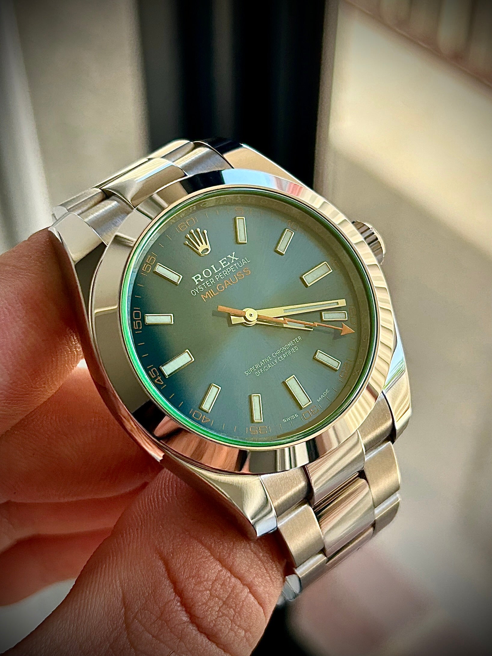 2023 ROLEX MILGAUSS, 116400GV, FULL SET, INC GST