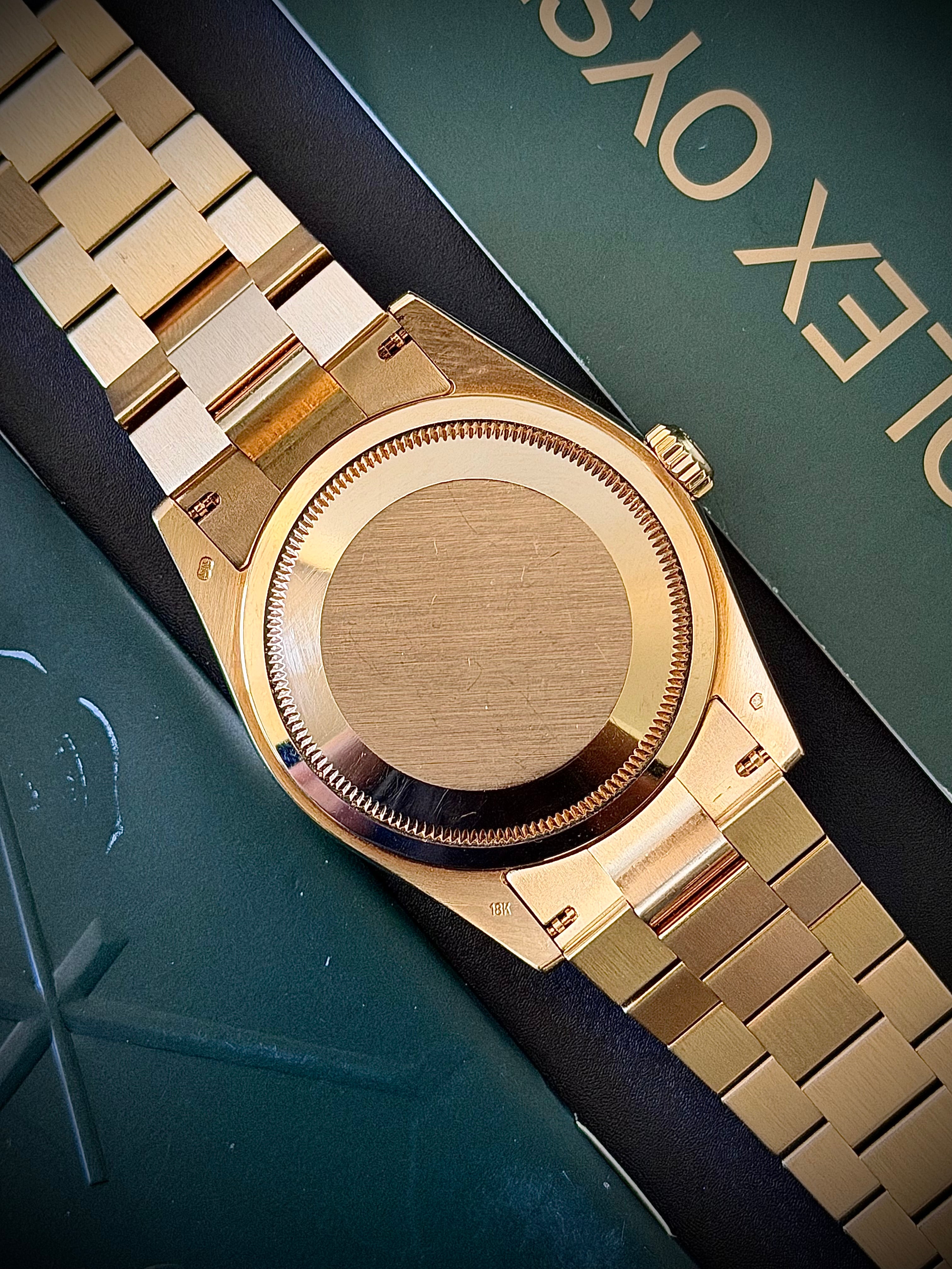 2001 ROLEX DAY-DATE PRESIDENT, 118238, FACTORY SECTOR MOTHER OF PEARL DIAL, BOX AND BOOKLETS W/ORIGINAL RECEIPT, INC GST