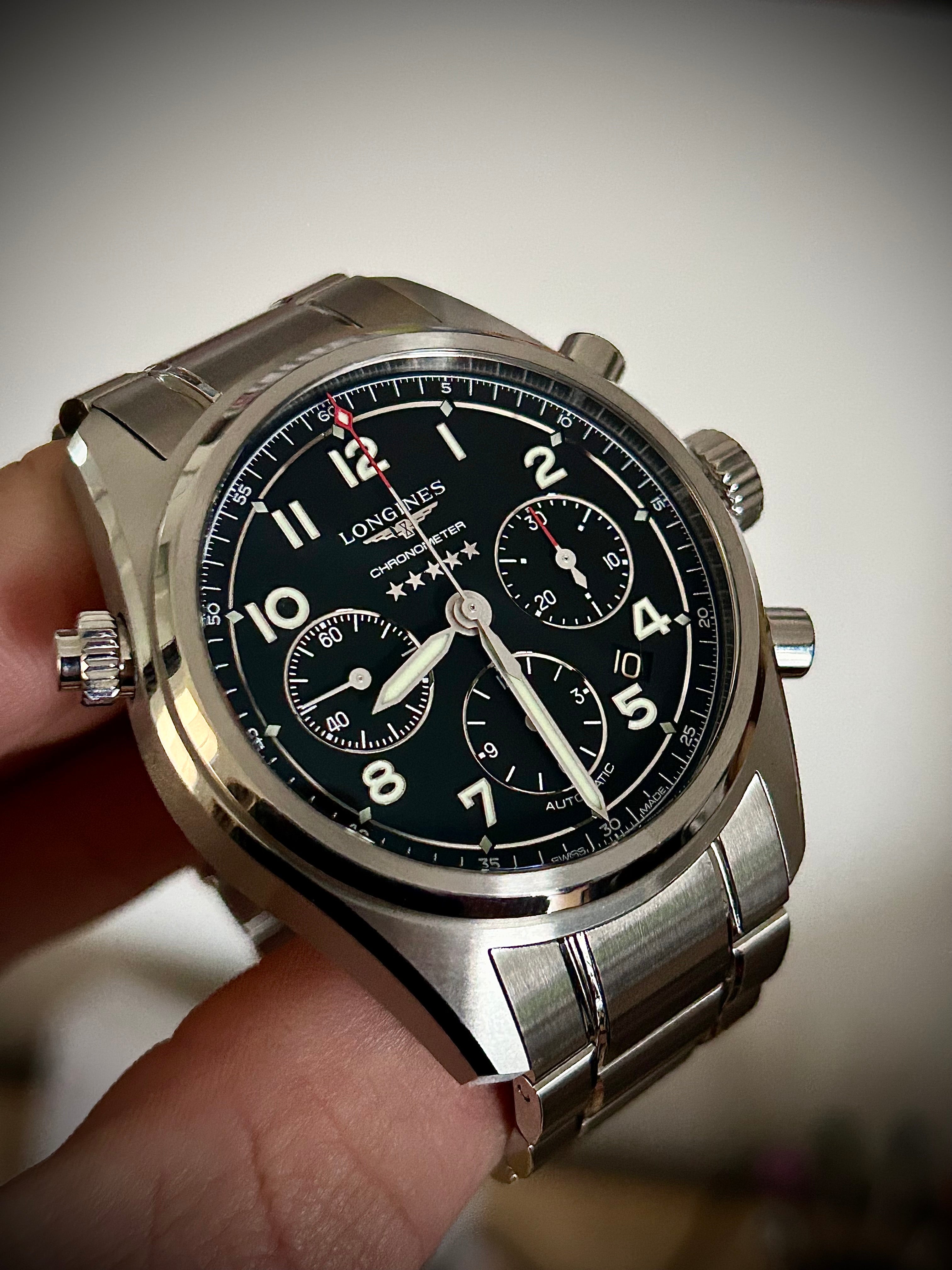 2024 LONGINES SPIRIT CHRONOGRAPH, L3.820.4.53.6, FULL SET, INC GST