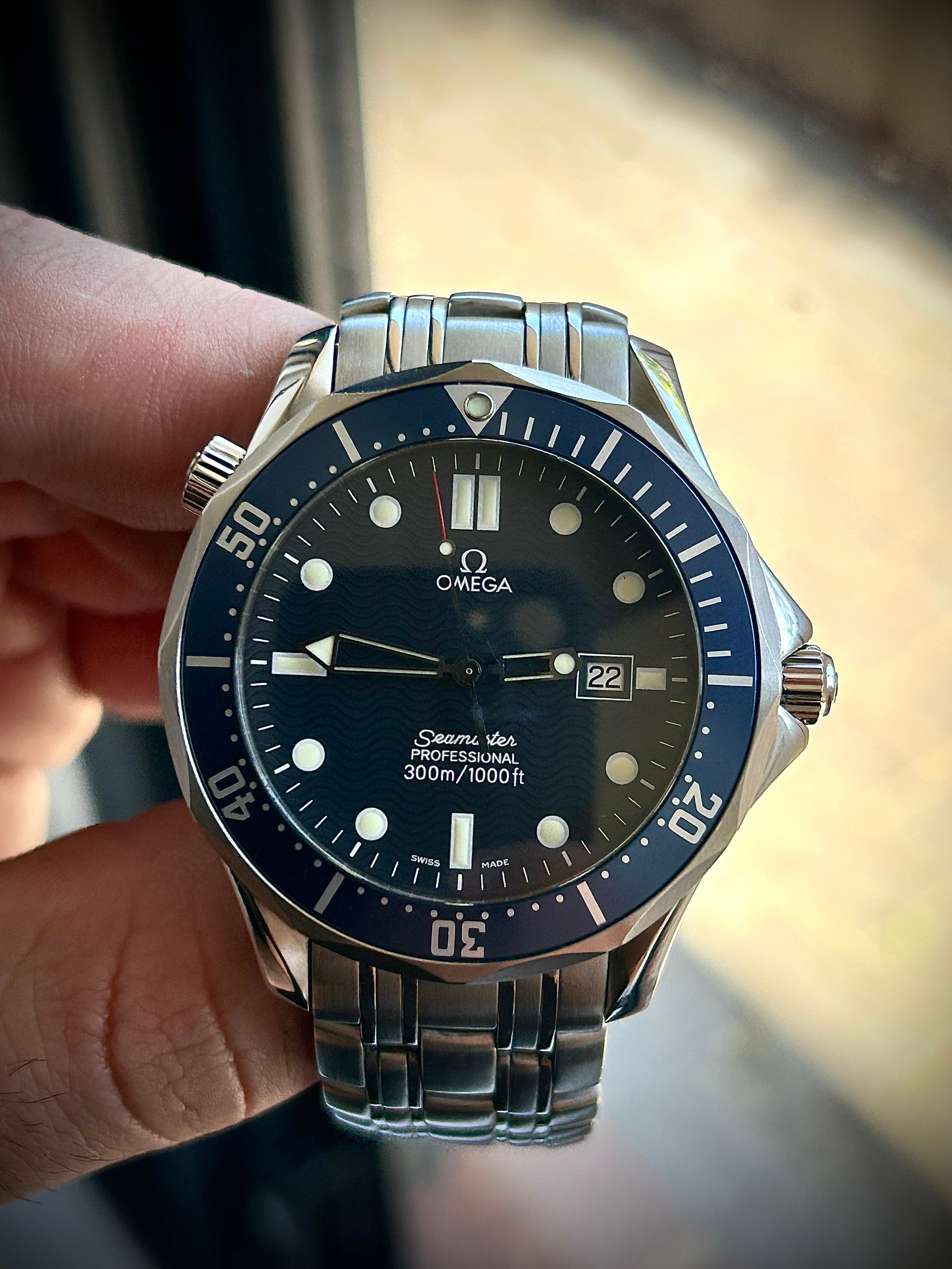 1998 OMEGA SEAMASTER 300, BOND, 196.1523, WATCH AND BOX, INC GST