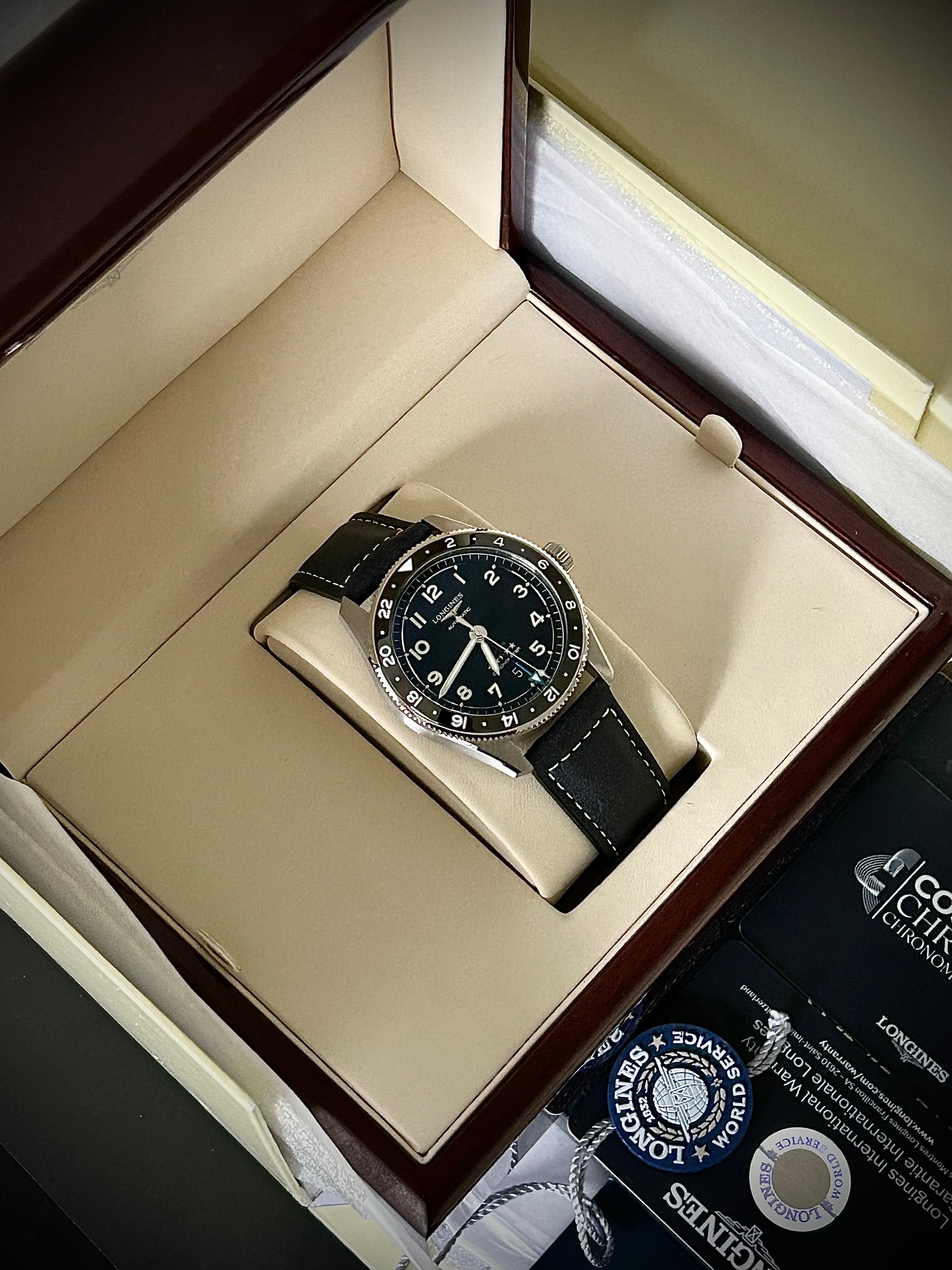 2023 LONGINES SPIRIT ZULU TIME 42MM, L3.812.4.53.2, FULL SET, INC GST