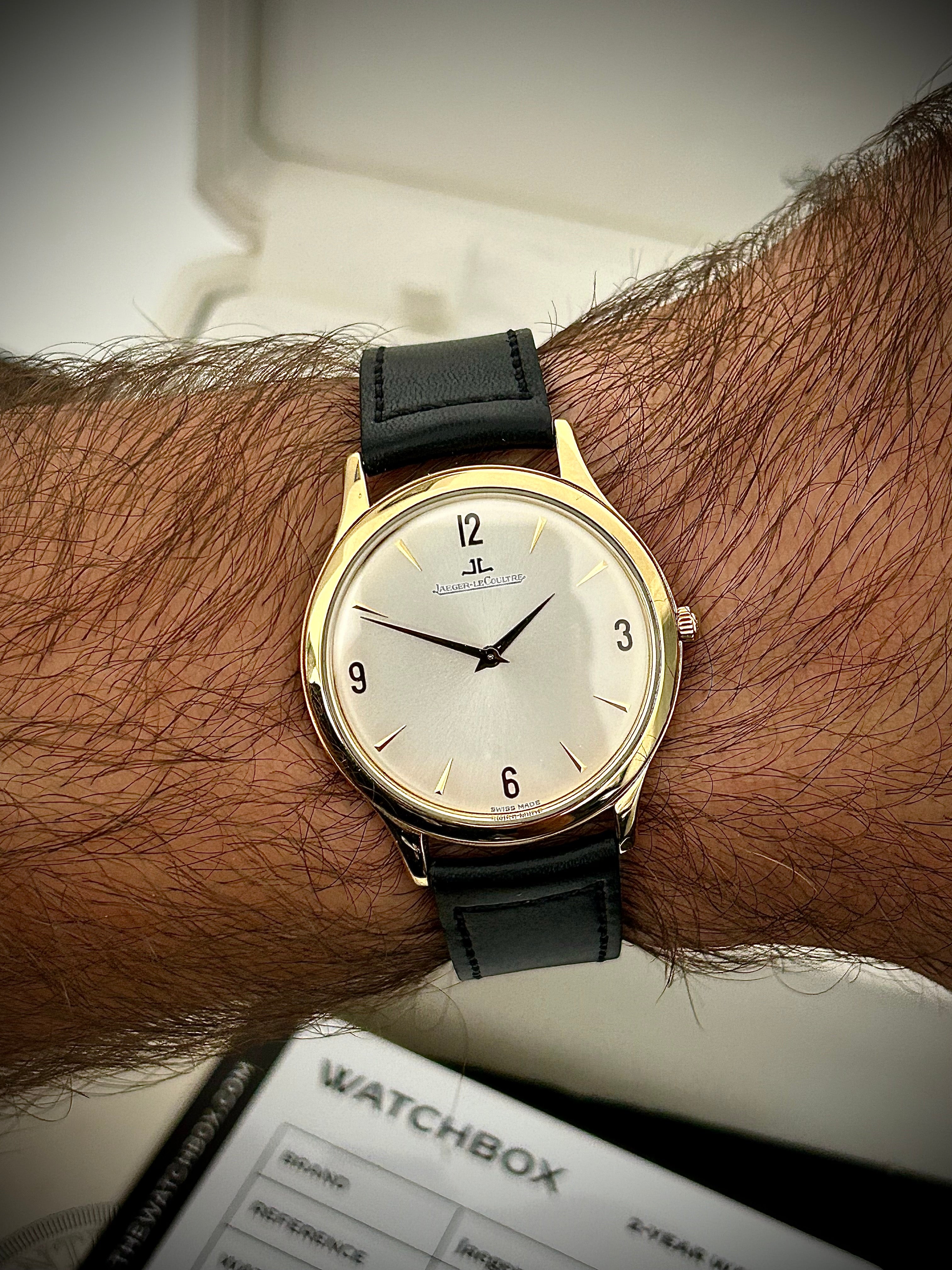 1997 JAEGER-LECOULTRE MASTER CONTROL, ULTRA THIN, 145.1.79, FULL SET, SERVICED, INC GST