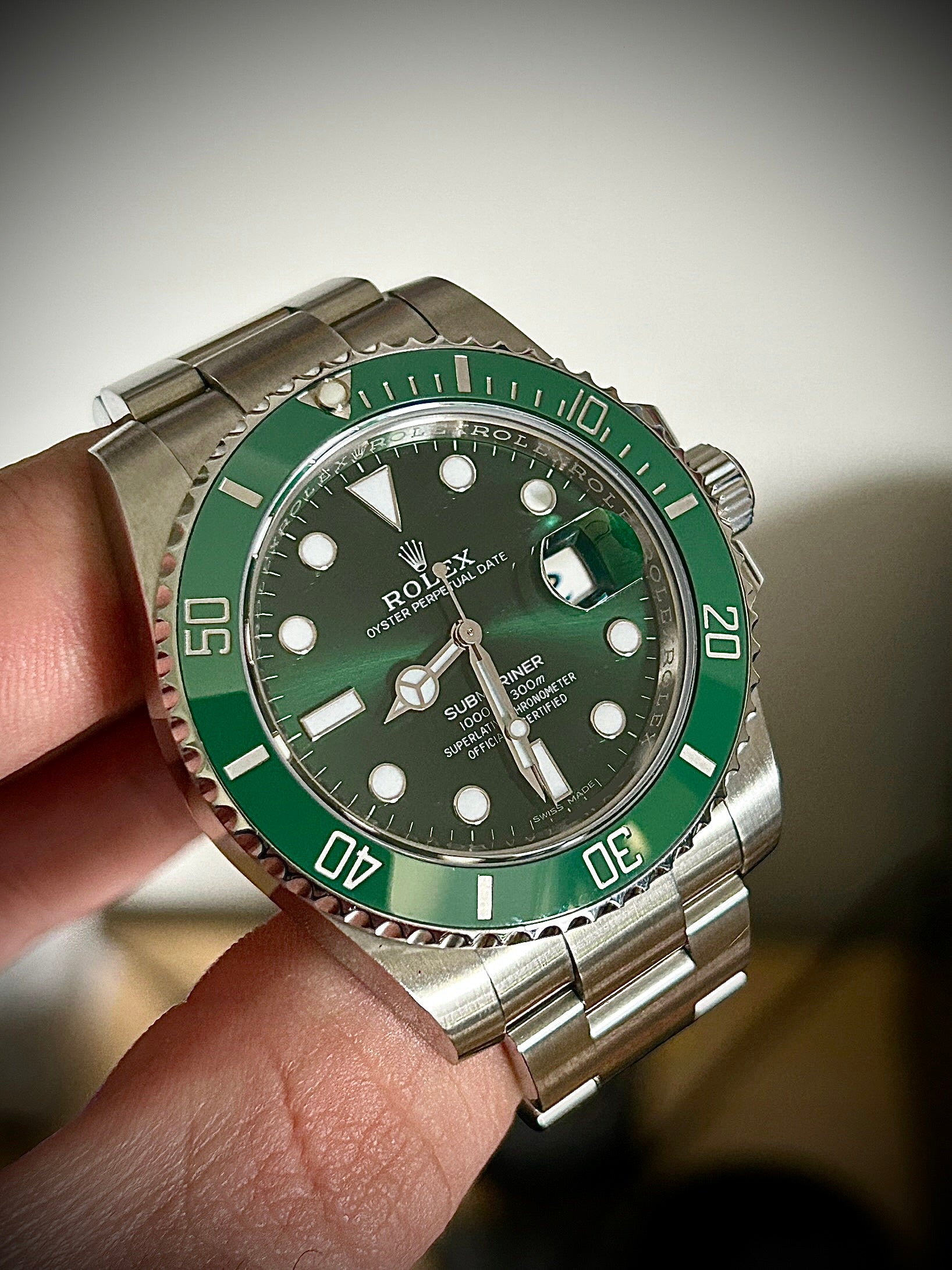 2018 ROLEX SUBMARINER DATE 116610LV, HULK, FULL SET, INC GST