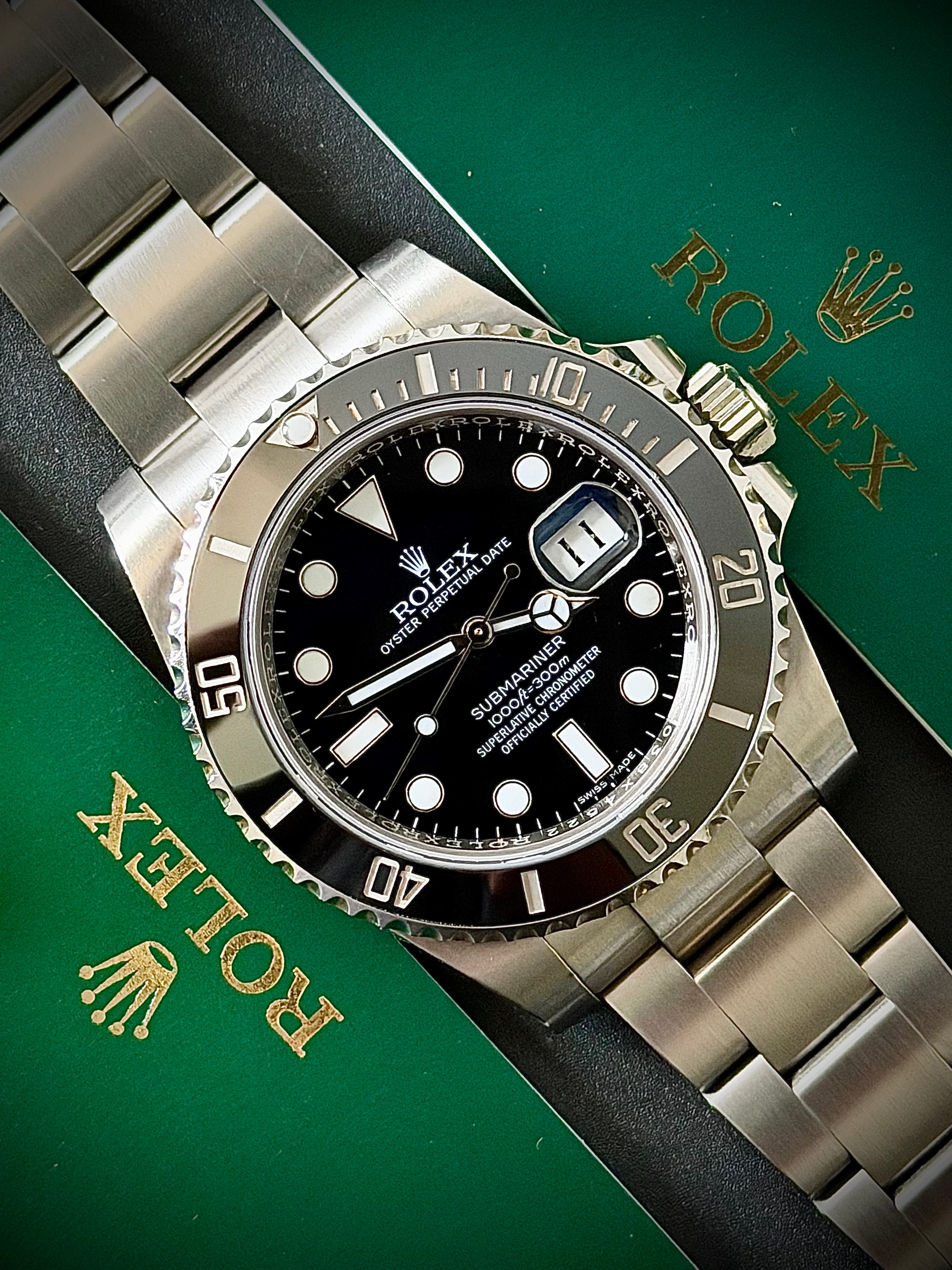 2016 ROLEX SUBMARINER DATE, 116610LN, FULL SET, ORIGINAL AD INVOICE, INC GST