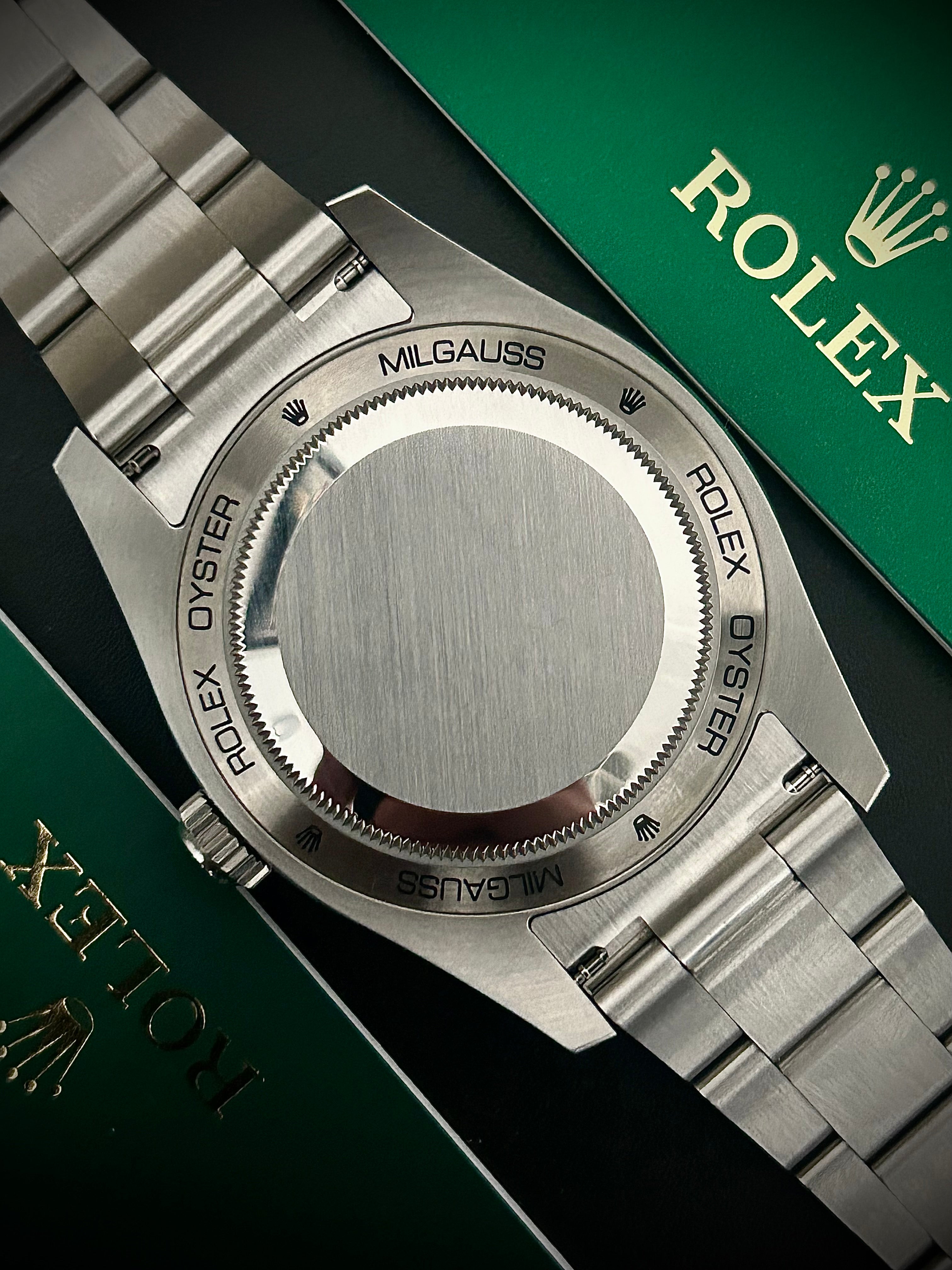 2021 ROLEX MILGAUSS, MINT, 116400GV, FULL SET