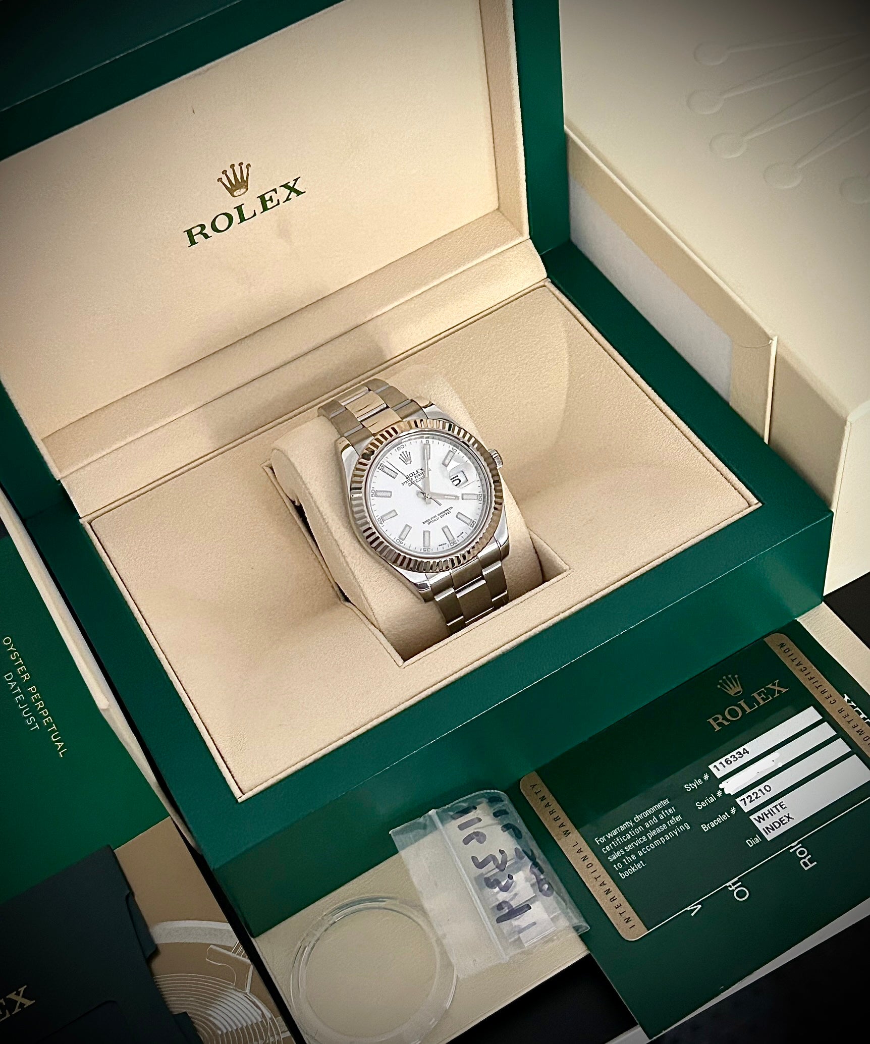 2015 ROLEX DATE JUST II, 116334, FULL SET, INC GST