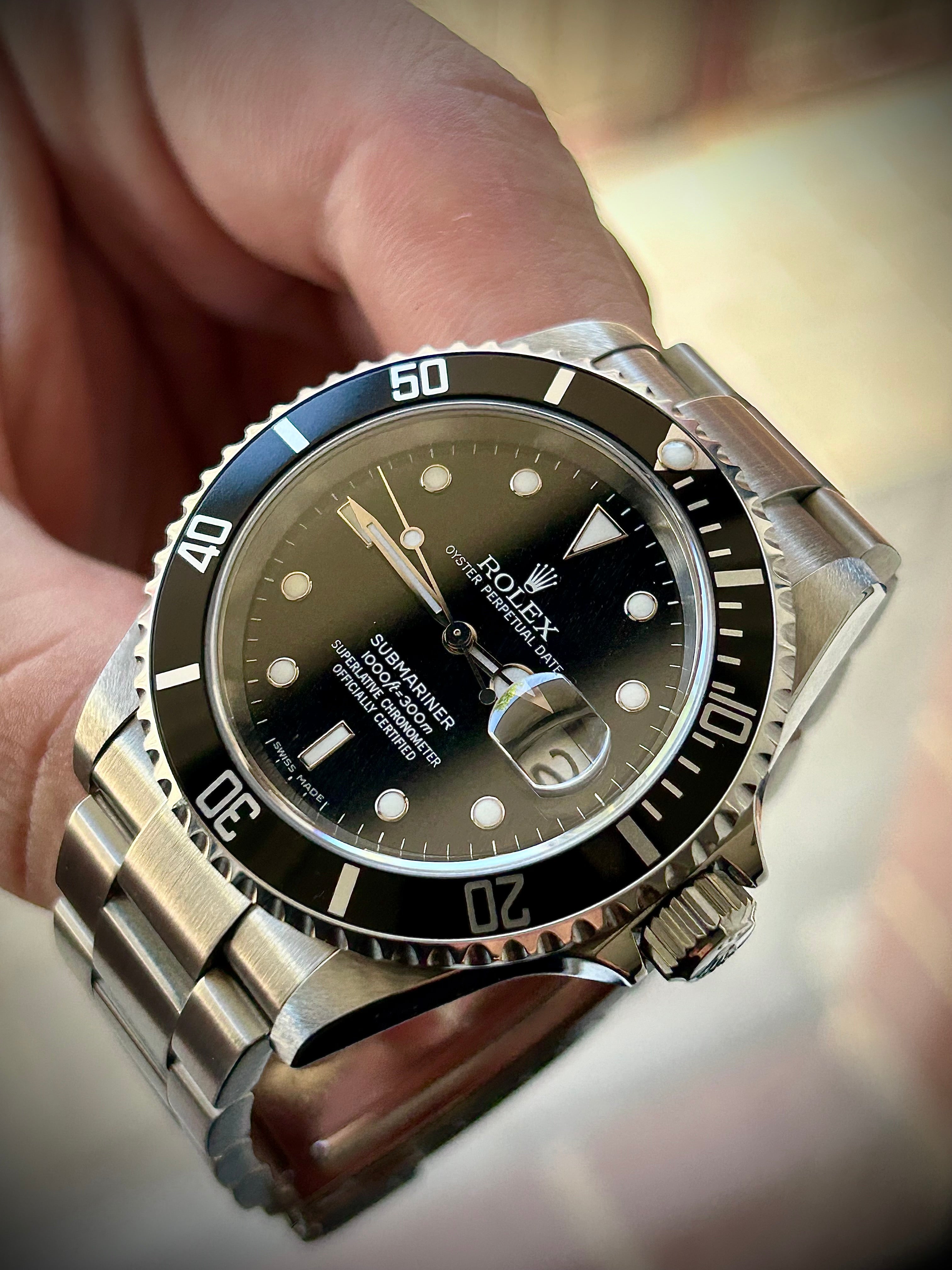 2007 ROLEX SUBMARINER DATE, NO HOLES, 16610, FULL SET, INC GST