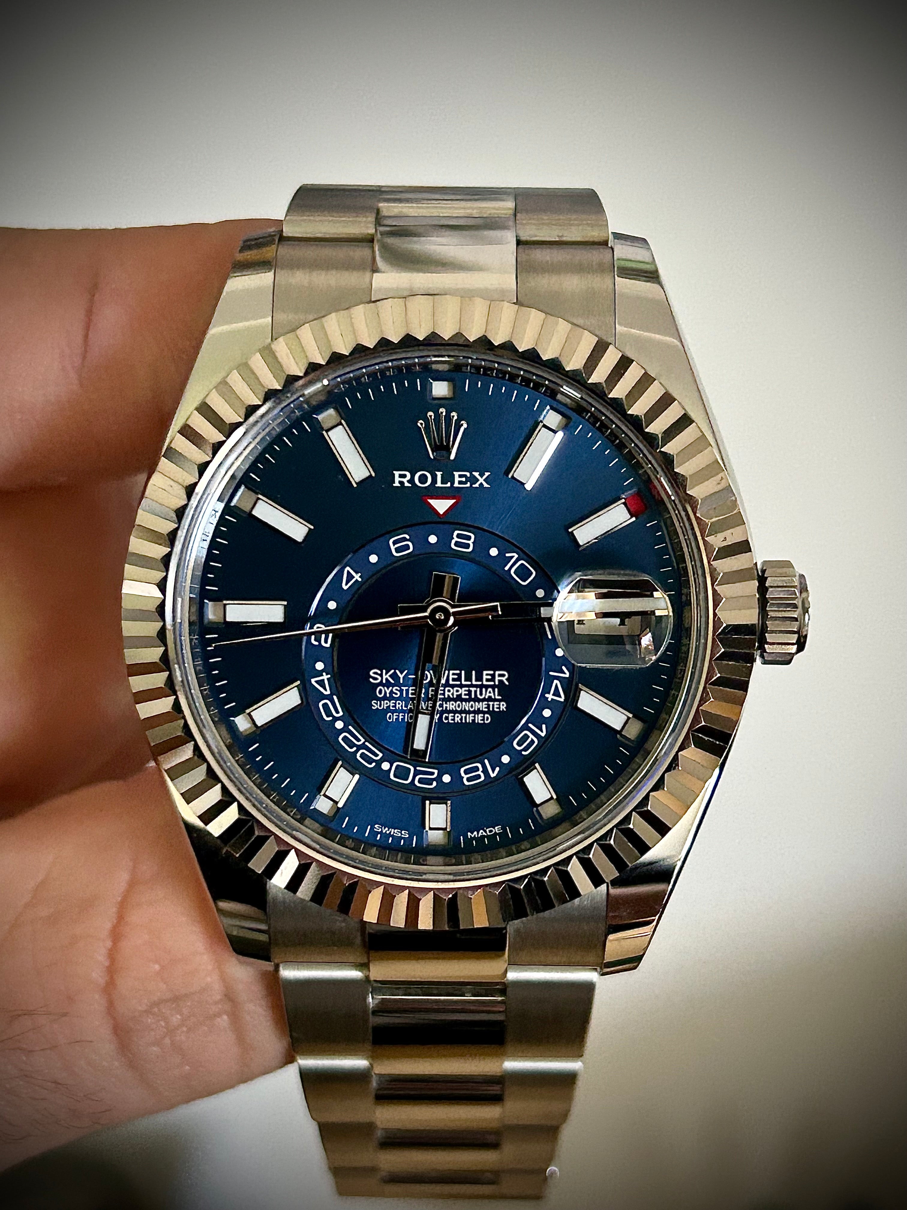 2020 ROLEX SKY DWELLER, BLUE DIAL, OYSTER, 326934, FULL SET, INC GST