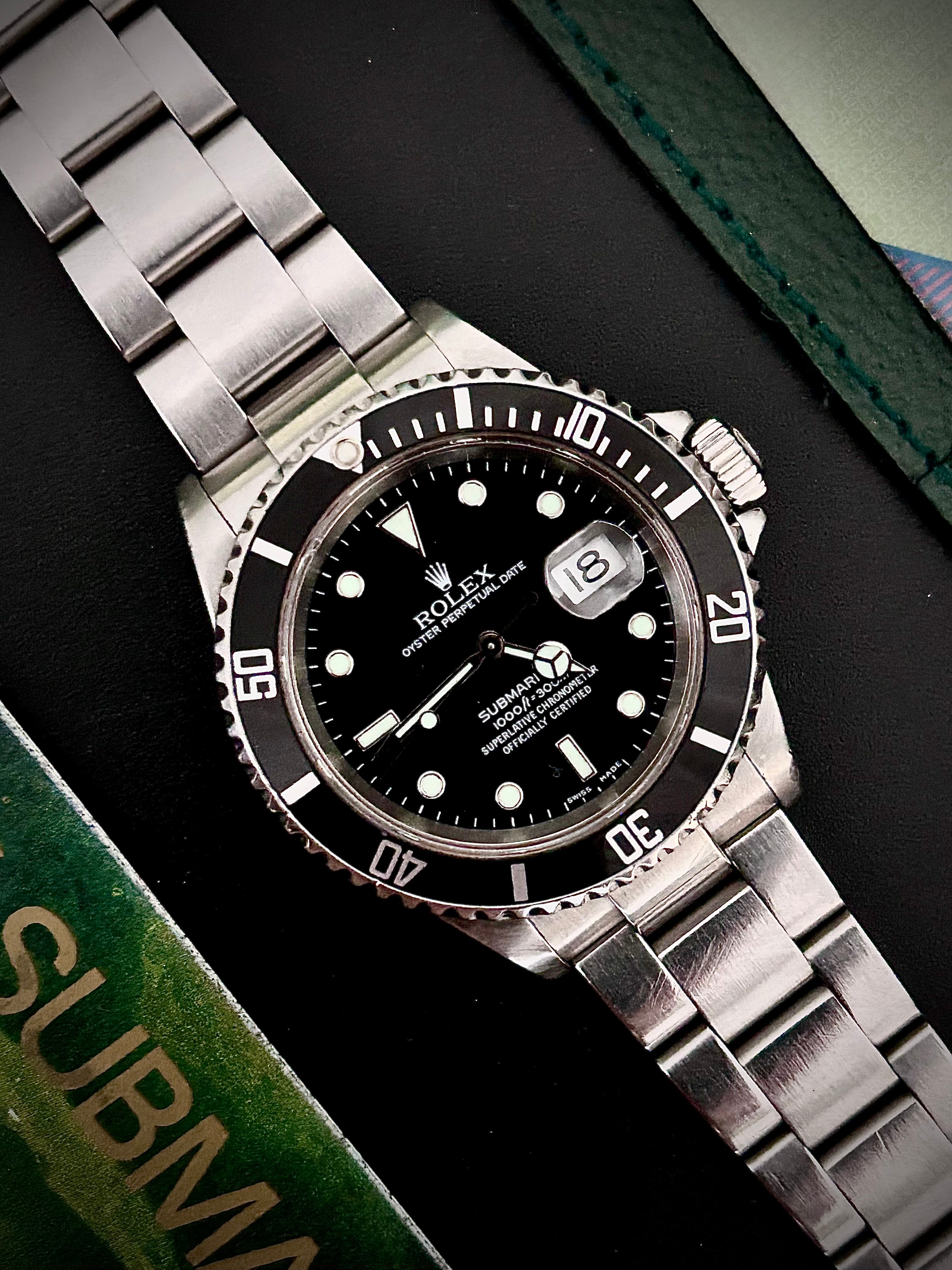 2006 ROLEX SUBMARINER DATE “NO HOLES”, FULL SET, 16610