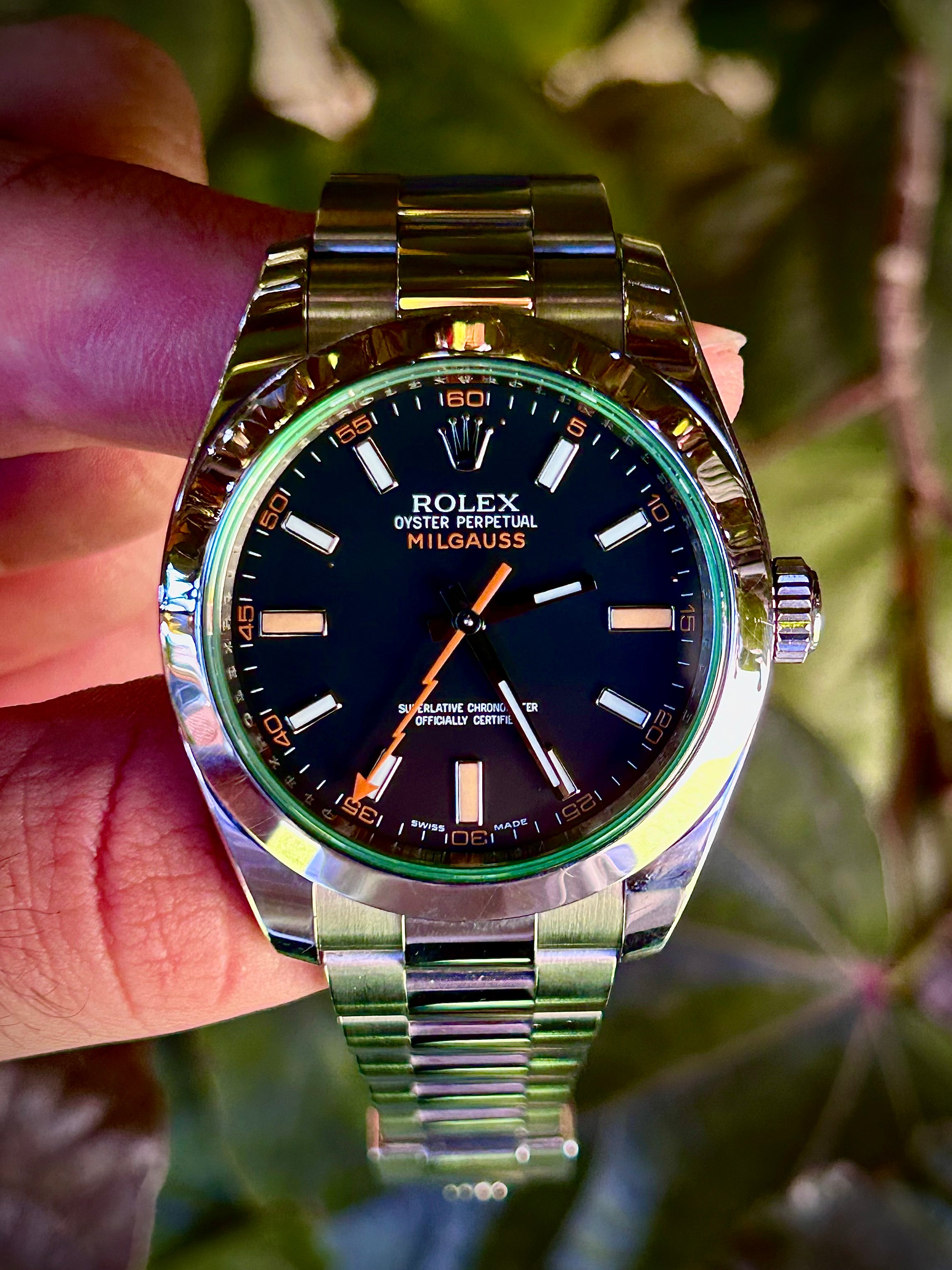 2009 ROLEX MILGAUSS, 116400GV, FULL SET