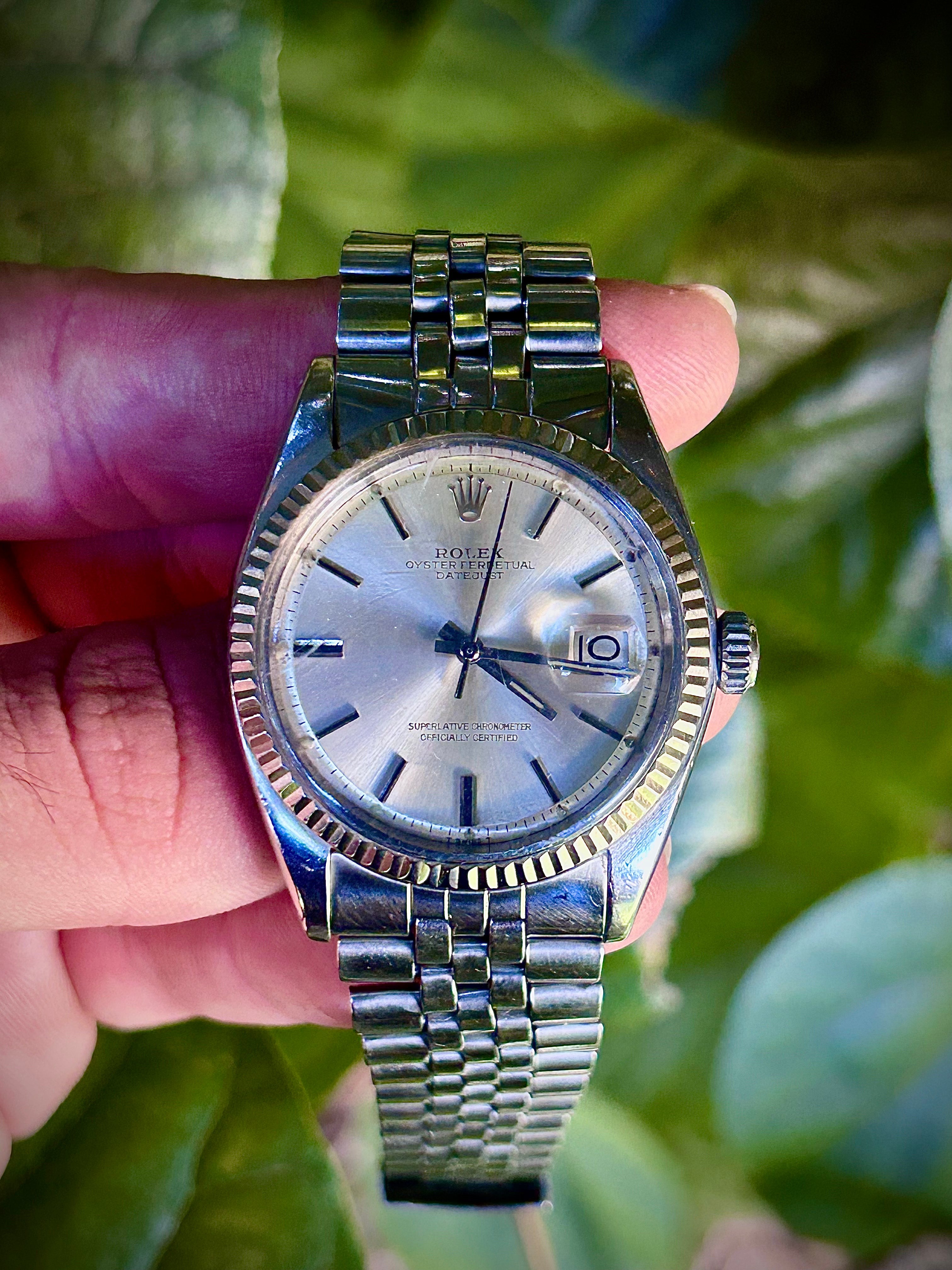 CIRCA 1970s ROLEX DATEJUST 36, 1601, WATCH ONLY