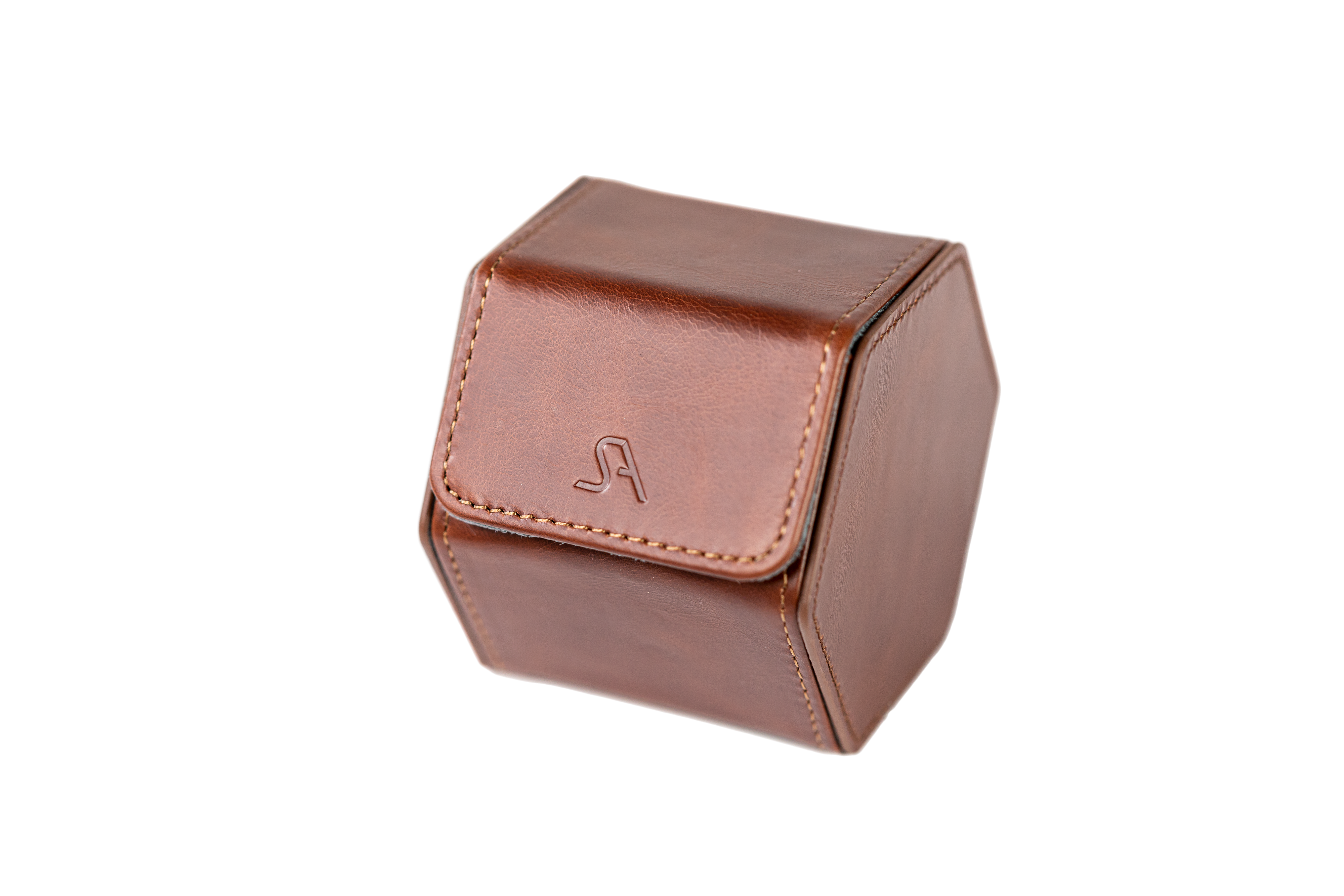 Jefferson - 1 Watch Roll - Brown Leather | Brown Interior