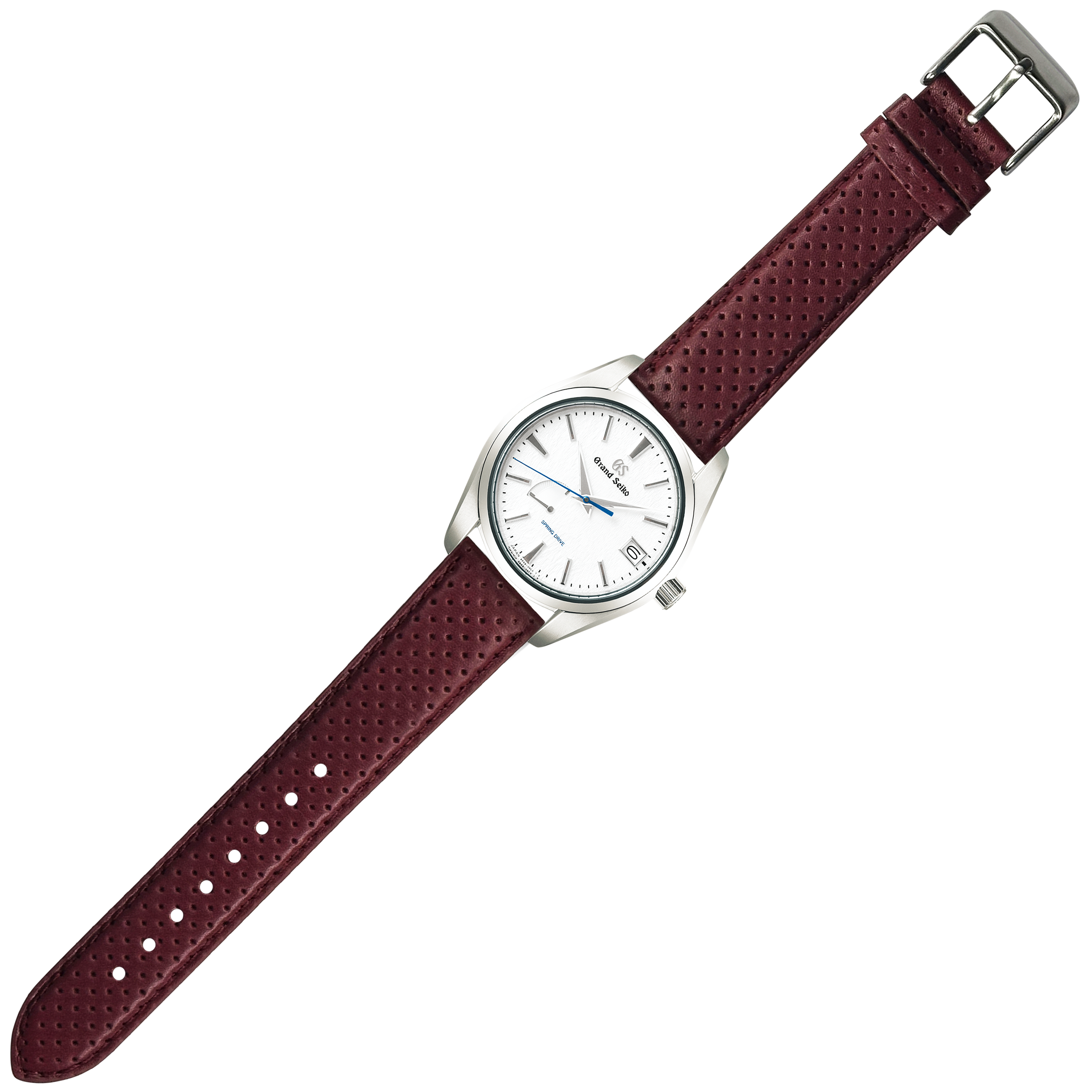 [Quick Release] Perforated Racing Leather Straps - Maroon